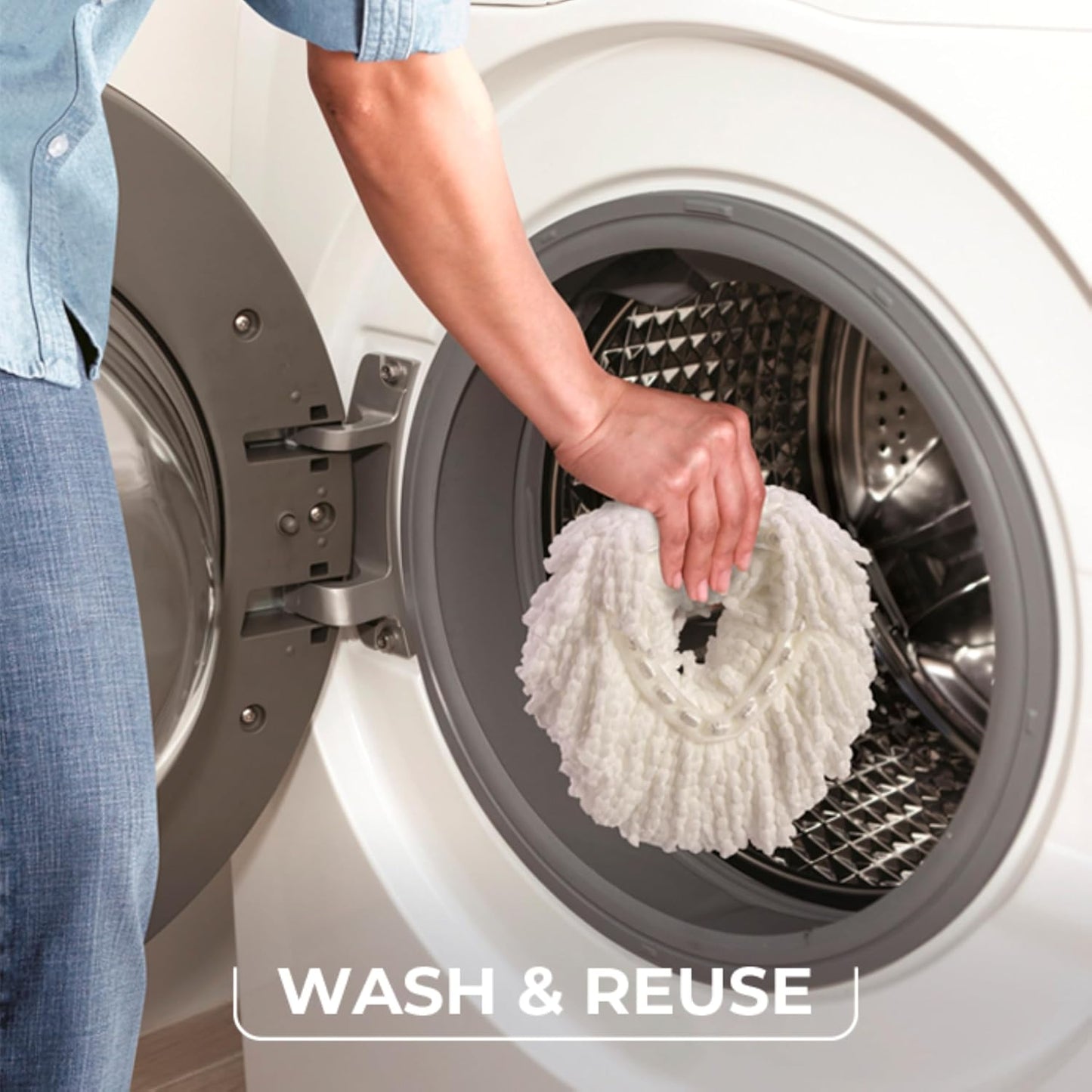 O-Cedar EasyWring Microfiber Spin Mop, Bucket Floor Cleaning System, Red, Gray, Standard - Rayz Mart