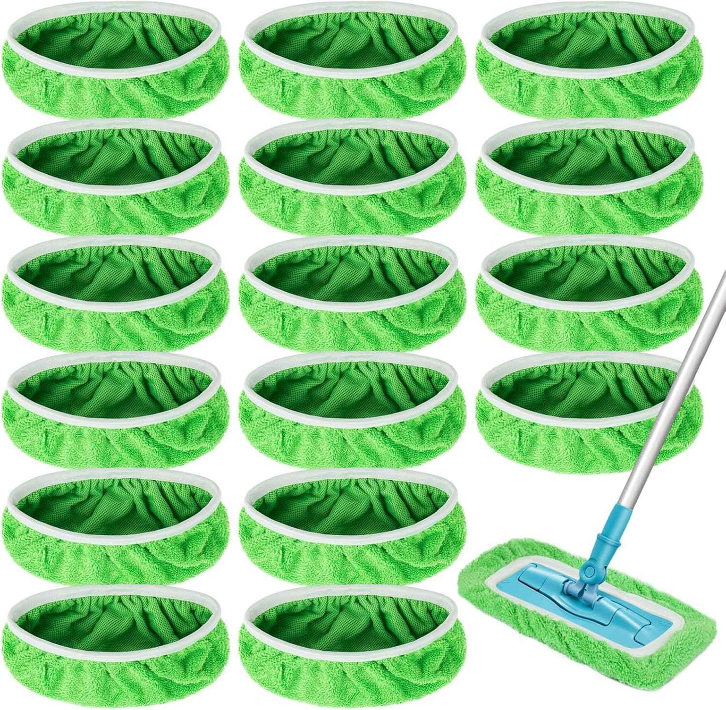 Reusable Dry Sweeping Cloths Microfiber Wet Mop Pads Compatible with Swiffer Sweeper Mop Replacement Sweeping Mopping pad Refills for Hardwood Surface Floor Cleaning (4PCS)