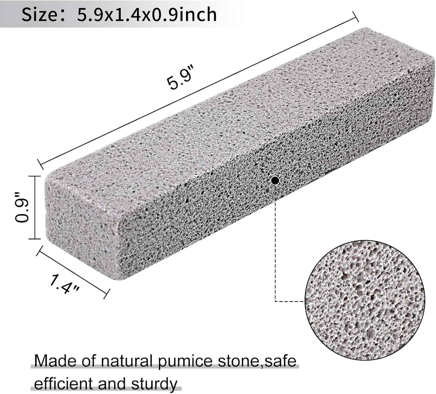 HongWay 10 Pack Pumice Stone for Cleaning, Heavy Duty Strong Pumice Cleaning Bar for Bathtubs, Kitchen Sink, Grill, Household