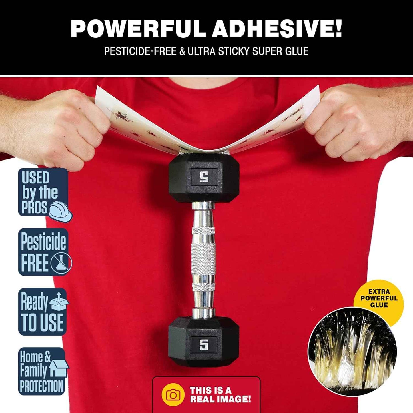 Catchmaster Cricket XL Giant Glue Boards 6-Pk, Adhesive Bug Catcher Cricket Traps Indoor, Sticky Trap for Inside Your Home, Bulk Insect Killer, Insect Traps for House & Garage, Pest Control for Home