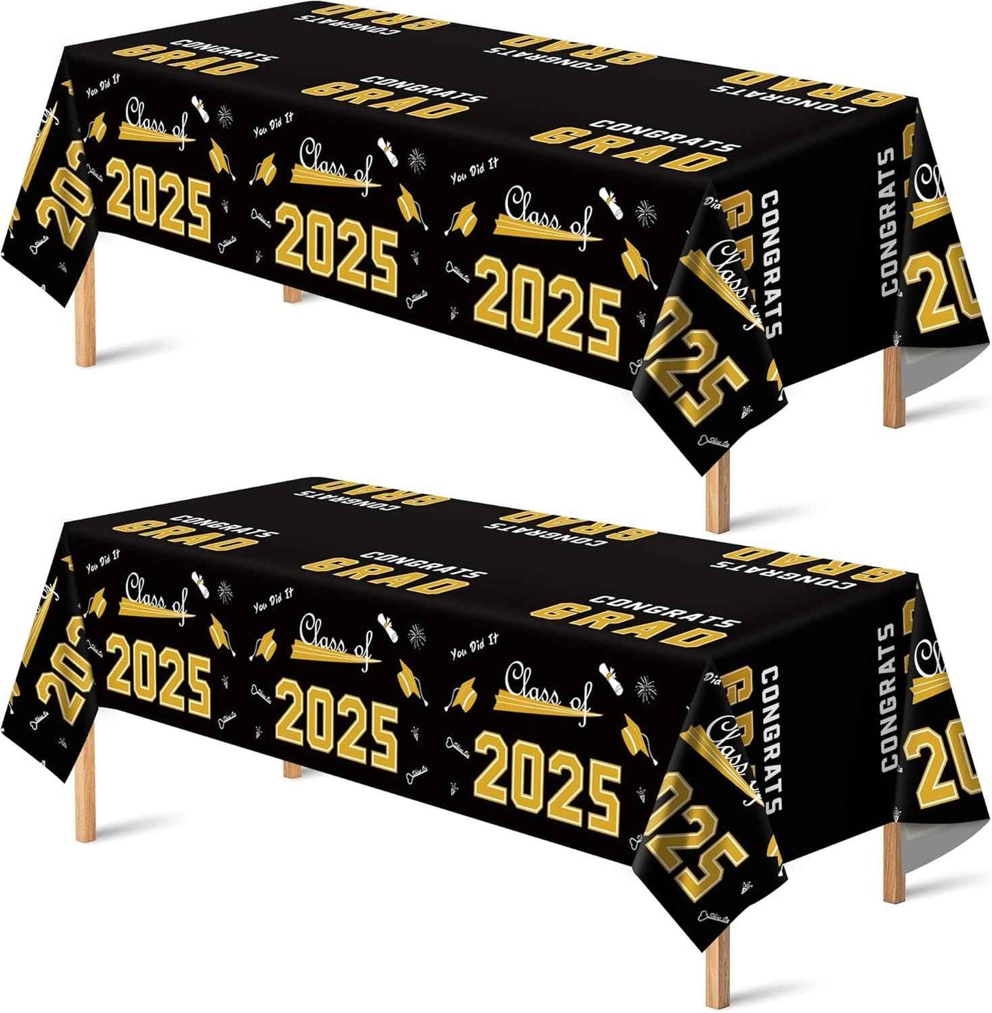 OHOME Thanksgiving Tablecloth - Thanksgiving Decorations - Friendsgiving Table Decor for Party Favors Essentials Backdrop Outdoor Indoor,52''x87'',2 Pack