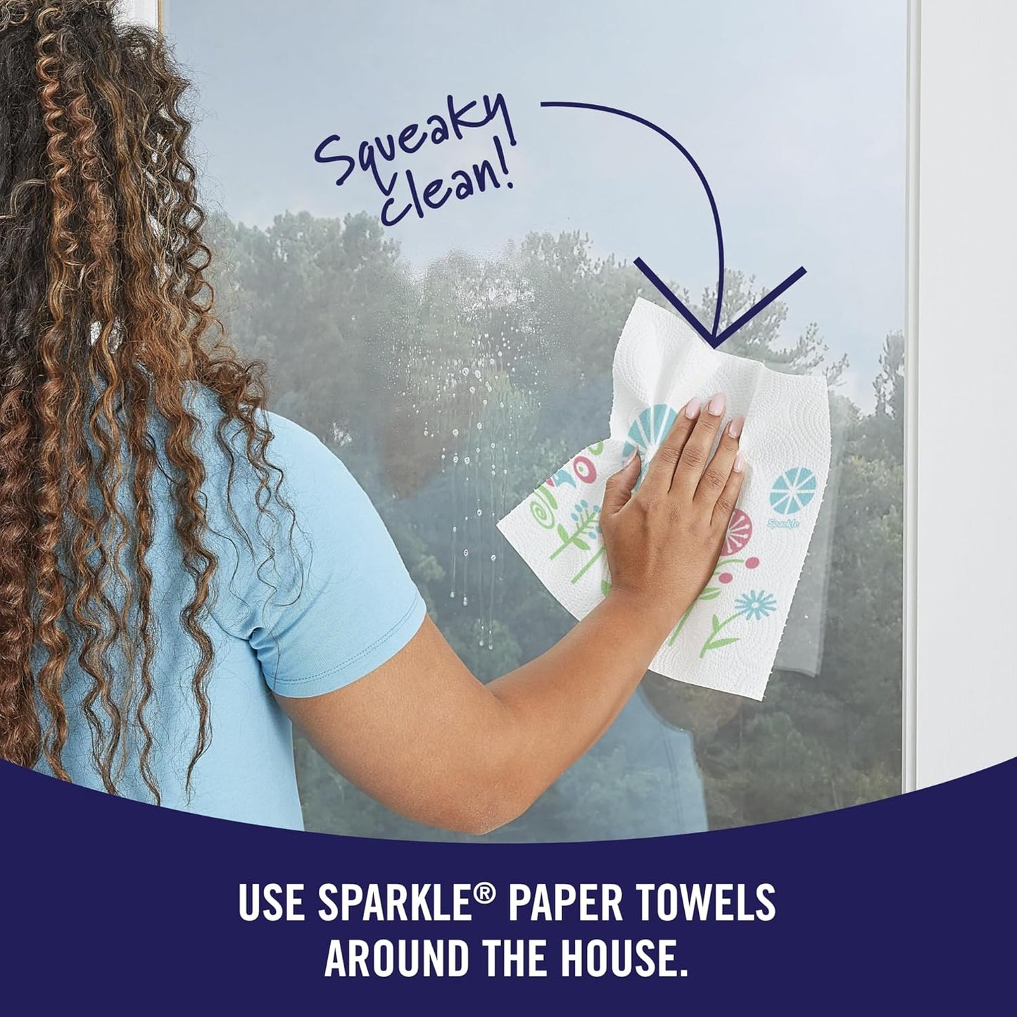 Sparkle Pick-A-Size Paper Towels, Spirited Prints, 6 Double Rolls = 12 Regular Rolls, Everyday Value Paper Towel With Full And Half Sheets - Rayz Mart