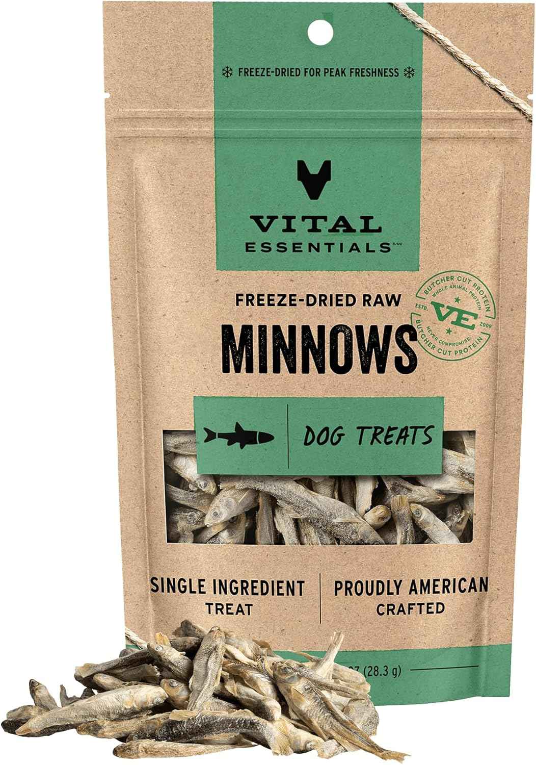 Vital Essentials Single Ingredient Beef Liver Dog Treats, 2.1 oz | Freeze-Dried Raw | Premium Quality High Protein Training Treats | Grain Free, Gluten Free, Filler Free