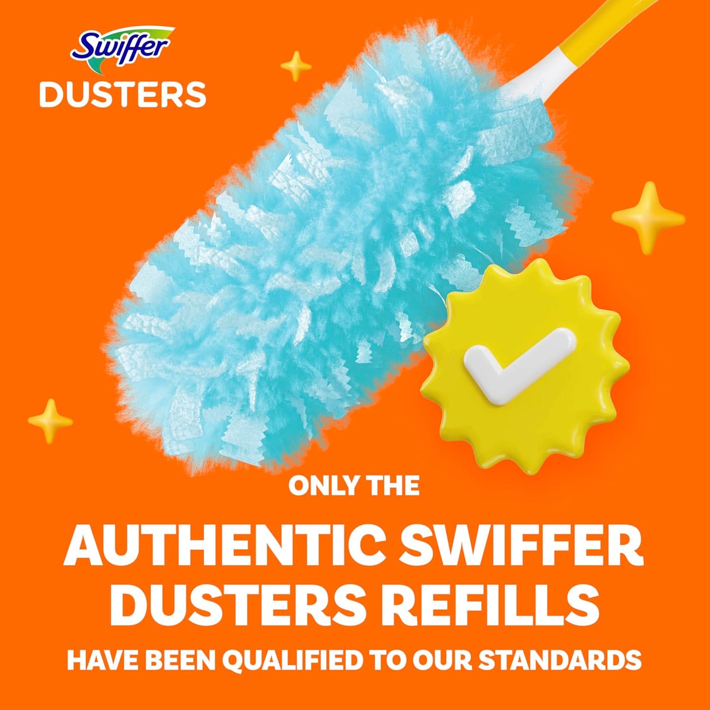 Swiffer Dusters Refill for Cleaning, Made by SWIFFER, Feather & Microfiber Duster Disposable Alternative, for Dusting Furniture, Blinds, Ceiling Fans, Walls, Helps Remove Allergens, Unscented, 18ct - Rayz Mart