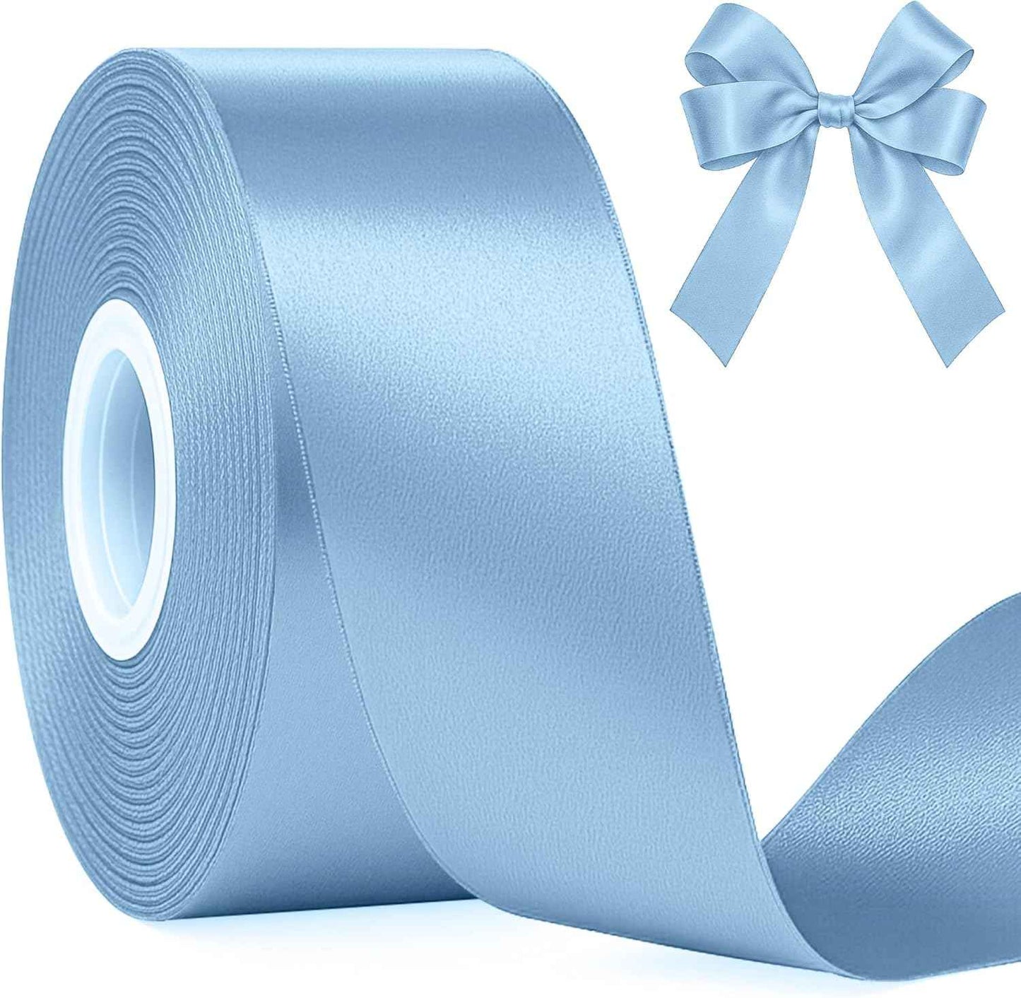 Fullive Red Ribbon 1 1/2 Inch, 30 Yards Red Ribbon for Gift Wrapping, Polyester Satin Christmas Ribbon for Wedding Xmas Tree Valentines Day Decorations DIY Bows Wrapping Bouquet Floral Arrangements