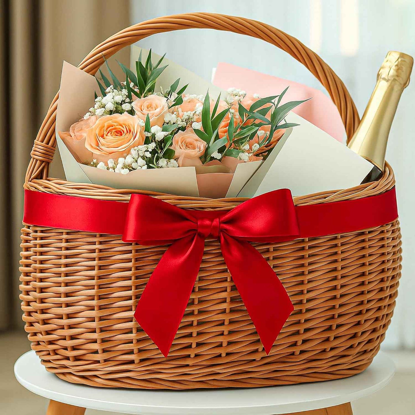 Fullive Red Ribbon 1 1/2 Inch, 30 Yards Red Ribbon for Gift Wrapping, Polyester Satin Christmas Ribbon for Wedding Xmas Tree Valentines Day Decorations DIY Bows Wrapping Bouquet Floral Arrangements