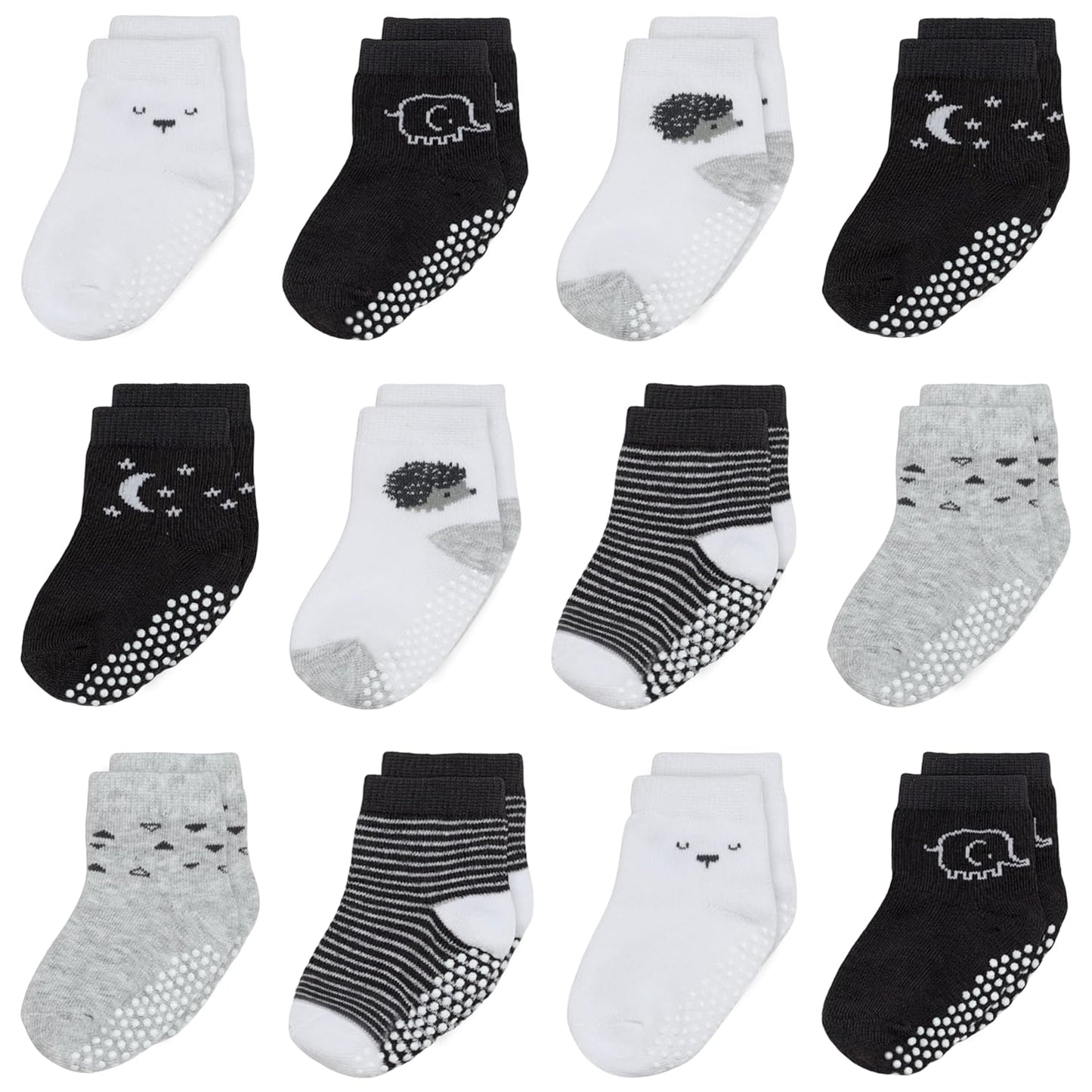 Mother's Choice Organic Cotton Baby Socks Infant 0-6 Months - 12 pairs Soft, Cozy, and Gentle Newborn Socks for Girls & Boys, Perfect Baby Registry for Everyday Wear, and Infant Comfort