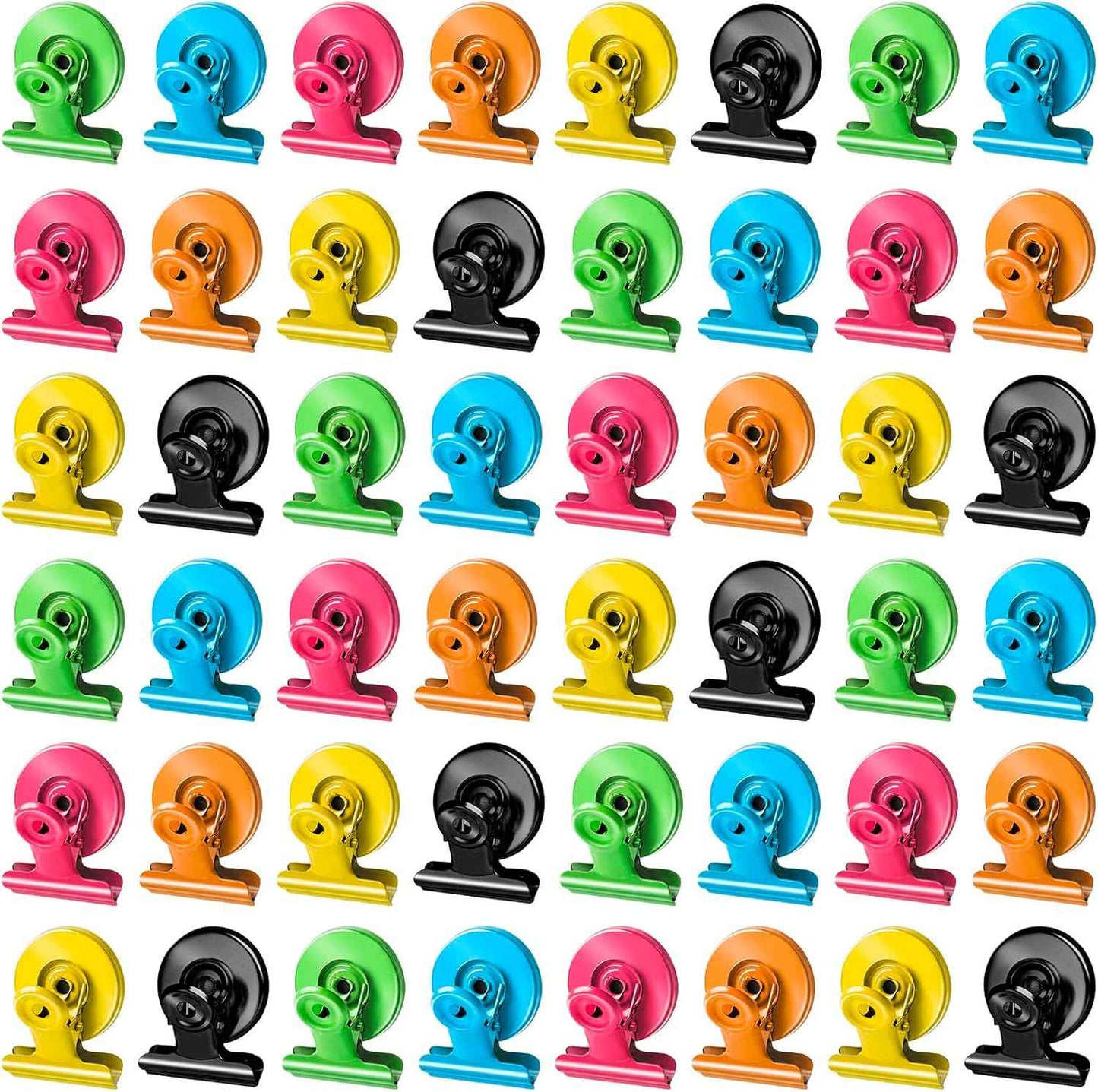 12pack Fridge Magnets Refrigerator Magnets Magnetic Clips Heavy Duty Detailed List Display Paper Fasteners on Home& Office& Teaching (Black, 12)