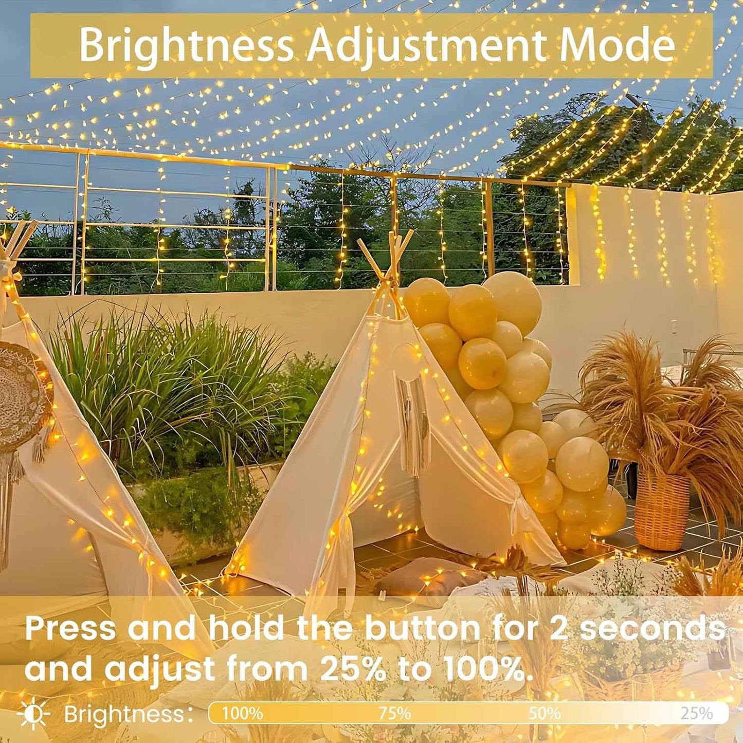 Connectable 200 LED Christmas String Lights, 66FT Warm White Indoor/Outdoor Waterproof Fairy Lights with Timer, 13 Lighting Modes, Clear Wire Plug-In Décor