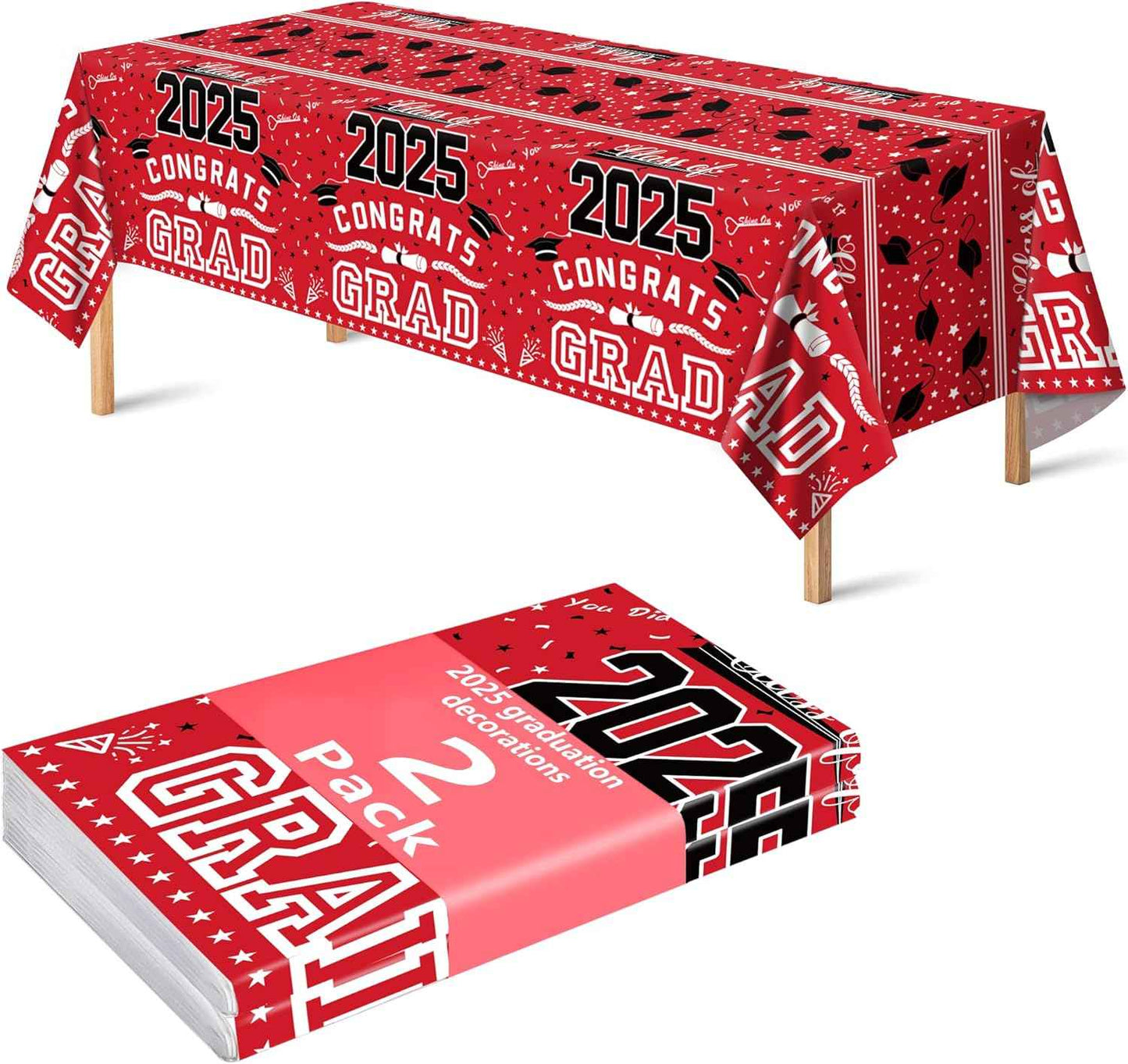 OHOME Thanksgiving Tablecloth - Thanksgiving Decorations - Friendsgiving Table Decor for Party Favors Essentials Backdrop Outdoor Indoor,52''x87'',2 Pack