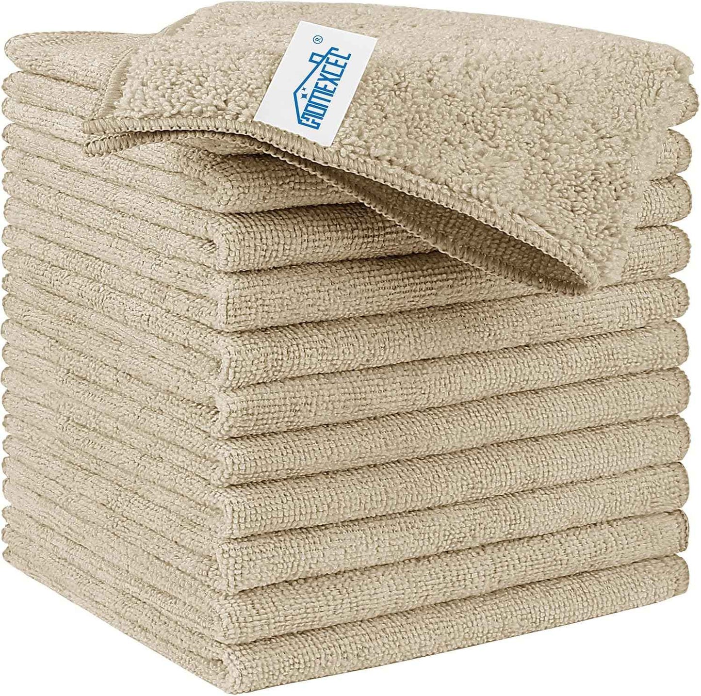 HOMEXCEL Microfiber Cleaning Cloth, Kitchen Towels 12 Pack, Lint Free, Scratch-Free, Highly Absorbent, Reusable Dish Towels for Kitchen and Household