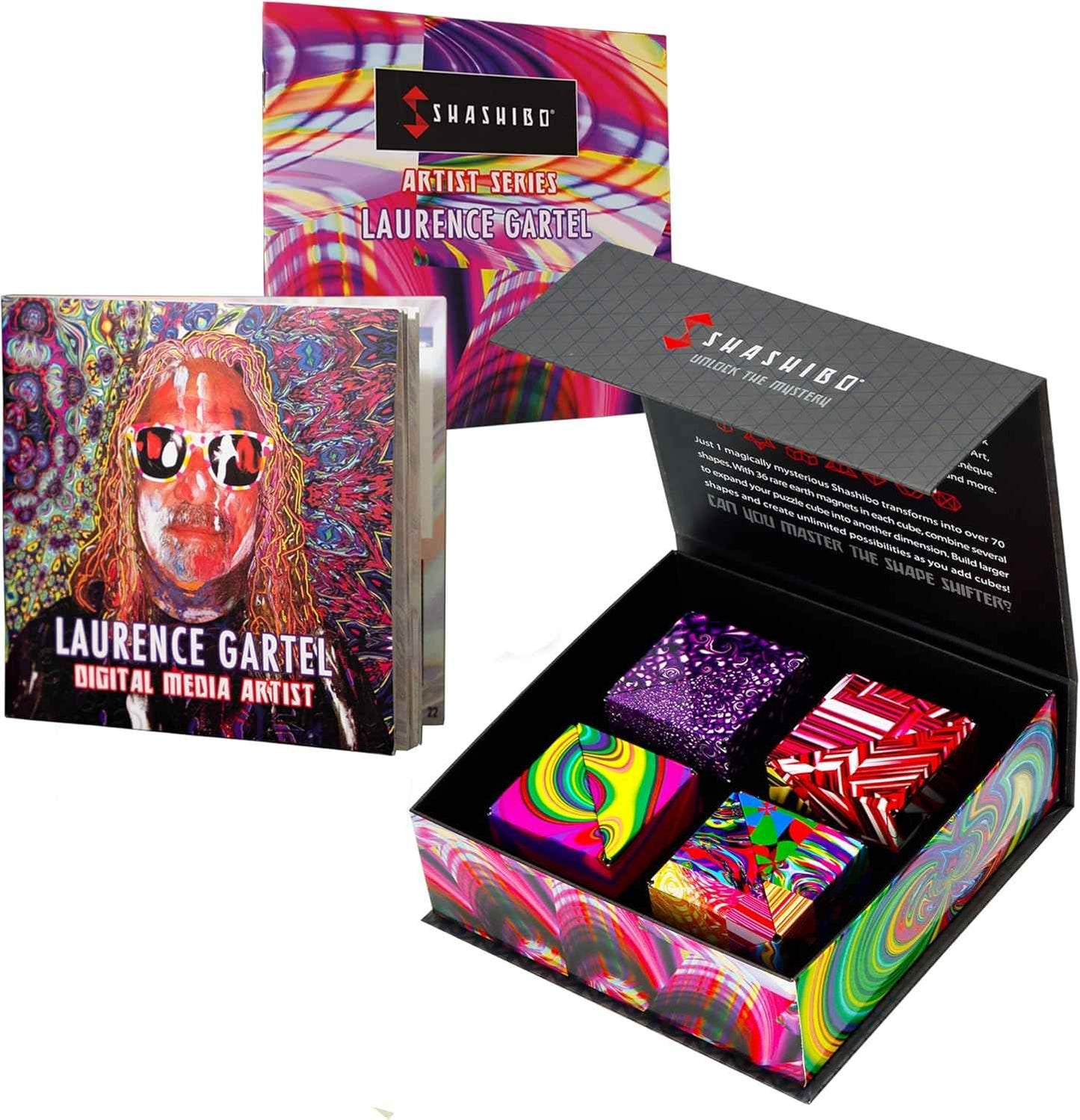 Shashibo Shape Shifting Box - Award-Winning Fidget Toy w/ 36 Rare Earth Magnets - Fidget Cube Transforms Into Over 70 Shapes, Sensory Toy Gift for Kids, Teens, and Adults (Spaced Out)