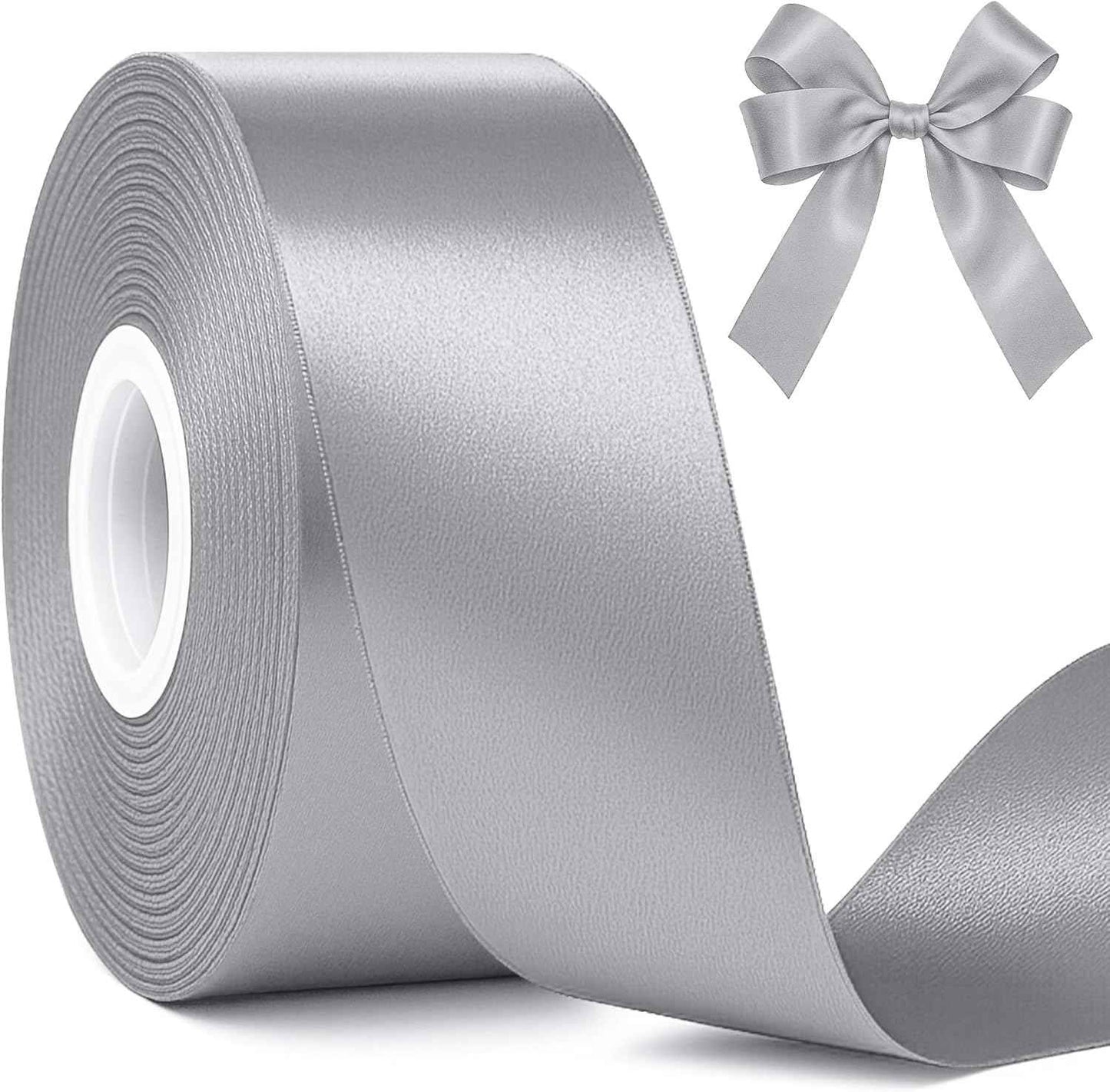 Fullive Red Ribbon 1 1/2 Inch, 30 Yards Red Ribbon for Gift Wrapping, Polyester Satin Christmas Ribbon for Wedding Xmas Tree Valentines Day Decorations DIY Bows Wrapping Bouquet Floral Arrangements