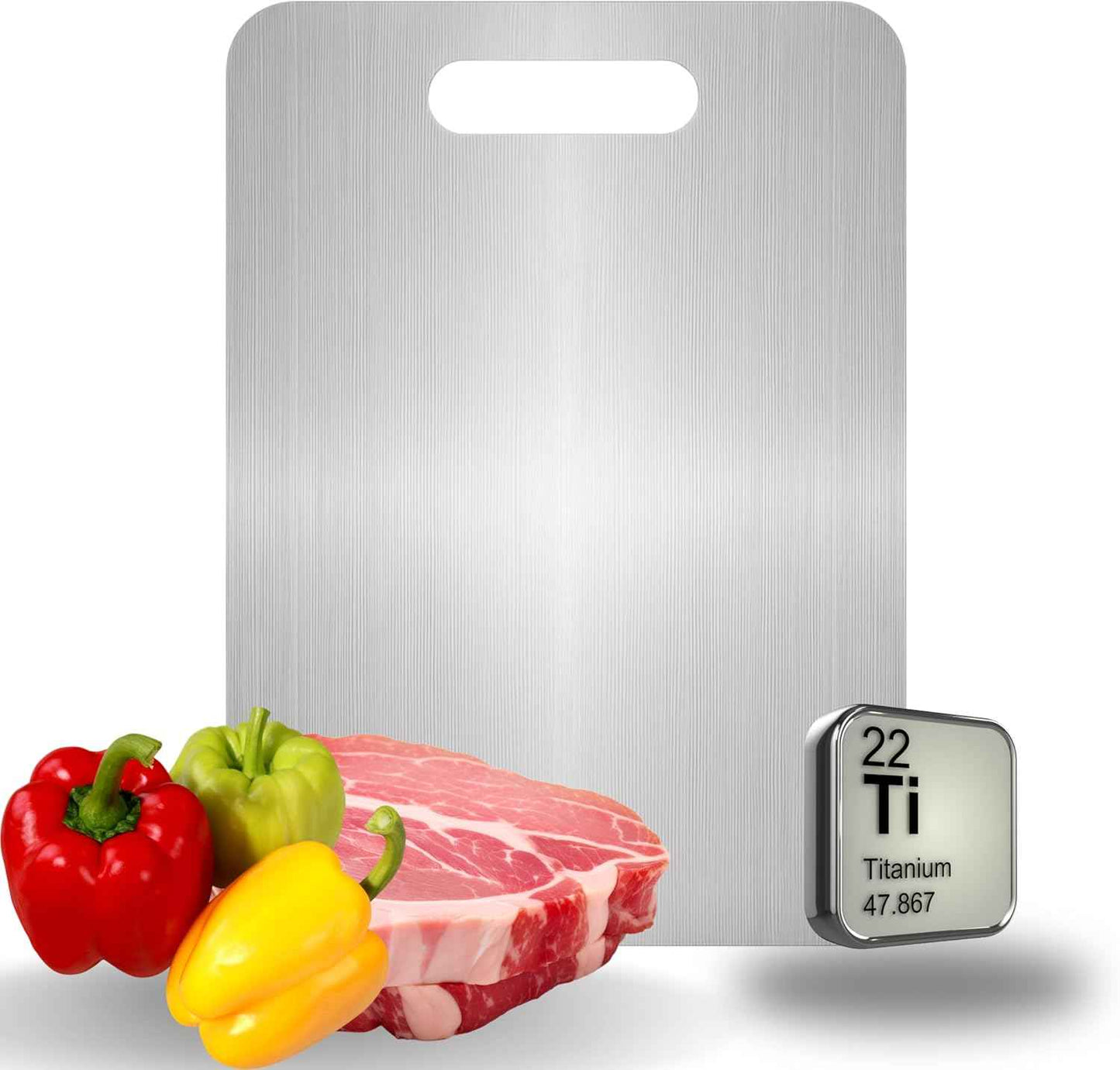 Titanium Cutting Board - Titanium Cutting Mat for Kitchen (13 * 9 Inches), Dishwasher Safe Metal Chopping Board, Crack-Resistant Kitchen Cutting Board, Easy to Clean Kitchen Gadget