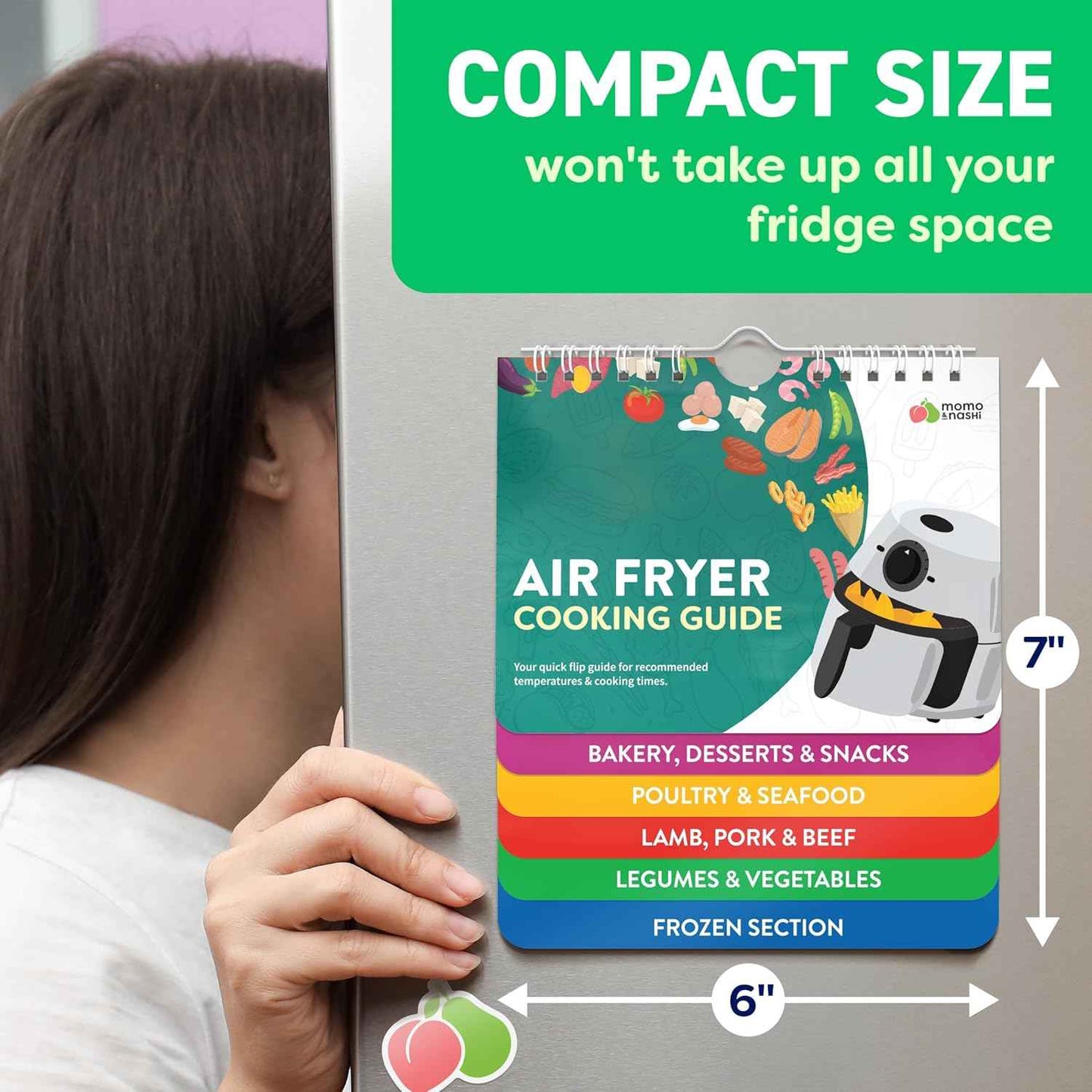 Air Fryer Cheat Sheet Magnets Cooking Guide Booklet - Air Fryer Cookbooks - Air Fryer Liners - Air Fryers Kitchen Gifts Gadgets 2026 - Air Fryer Accessories Cooking Guide - Valentine Gifts for Women