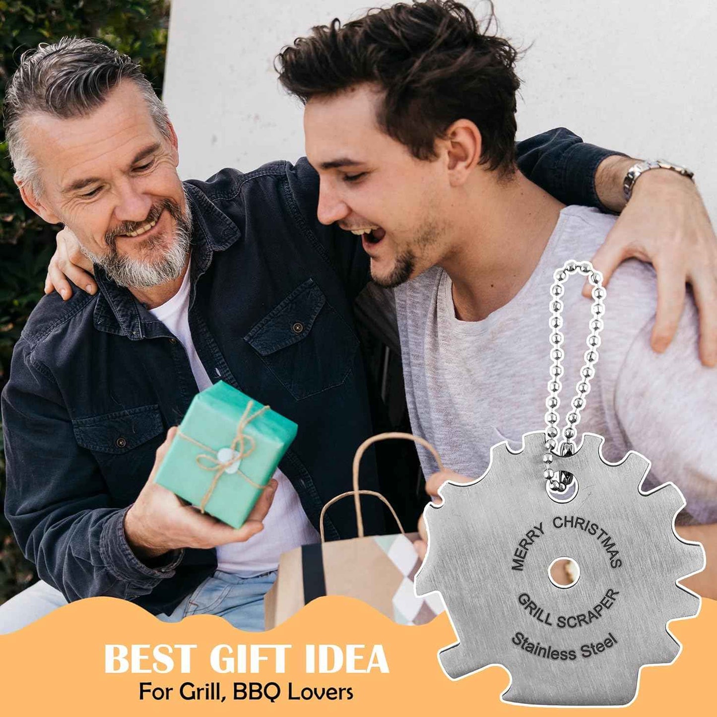 Grill Scraper Stocking Stuffers for Adults Men Women Gifts Teens Gift for Men Who Have Everything Dad Christmas Mom Grandma Grandpa Him Her Stuffer Husband Ideas Boyfriend Father Kitchen Gadgets