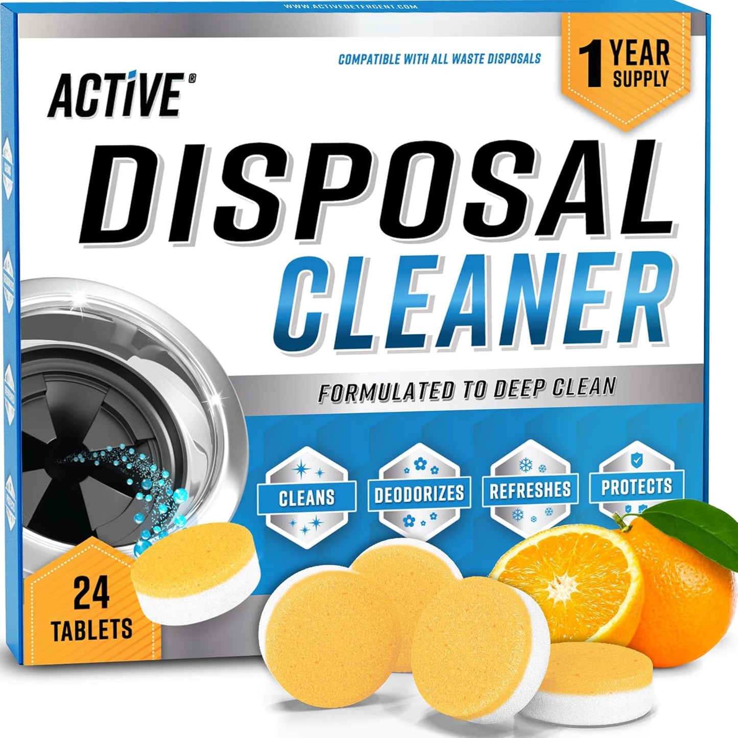 garbage disposal cleaner deodorizer tablets xl foaming citrus fresh sink disposer cleaning tablets