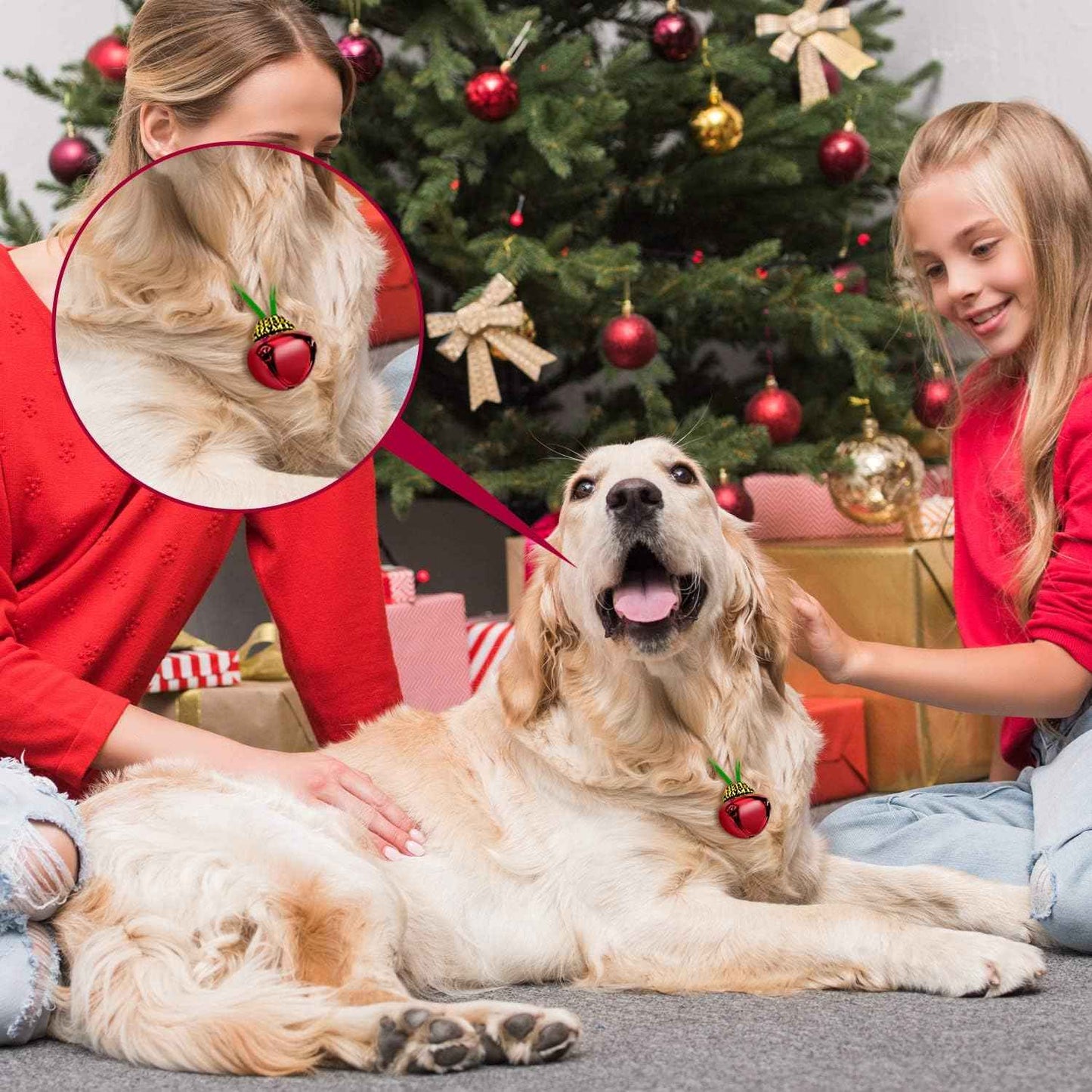 Gejoy 60 Pieces Christmas Bell Necklaces xmas Bell Decorations for Holiday Supplies