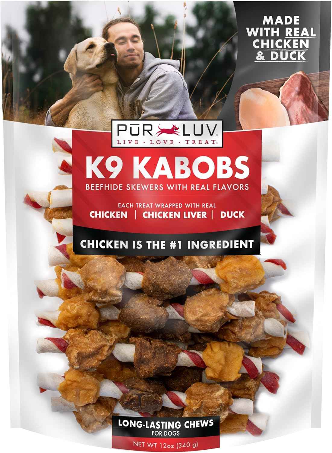 Dog Treats, Chicken Jerky for Dogs, Made with 100% Real Chicken Breast, 16 Ounces, Healthy, Easily Digestible, Long-Lasting, High Protein Dog Treat, Satisfies Dog's Urge to Chew