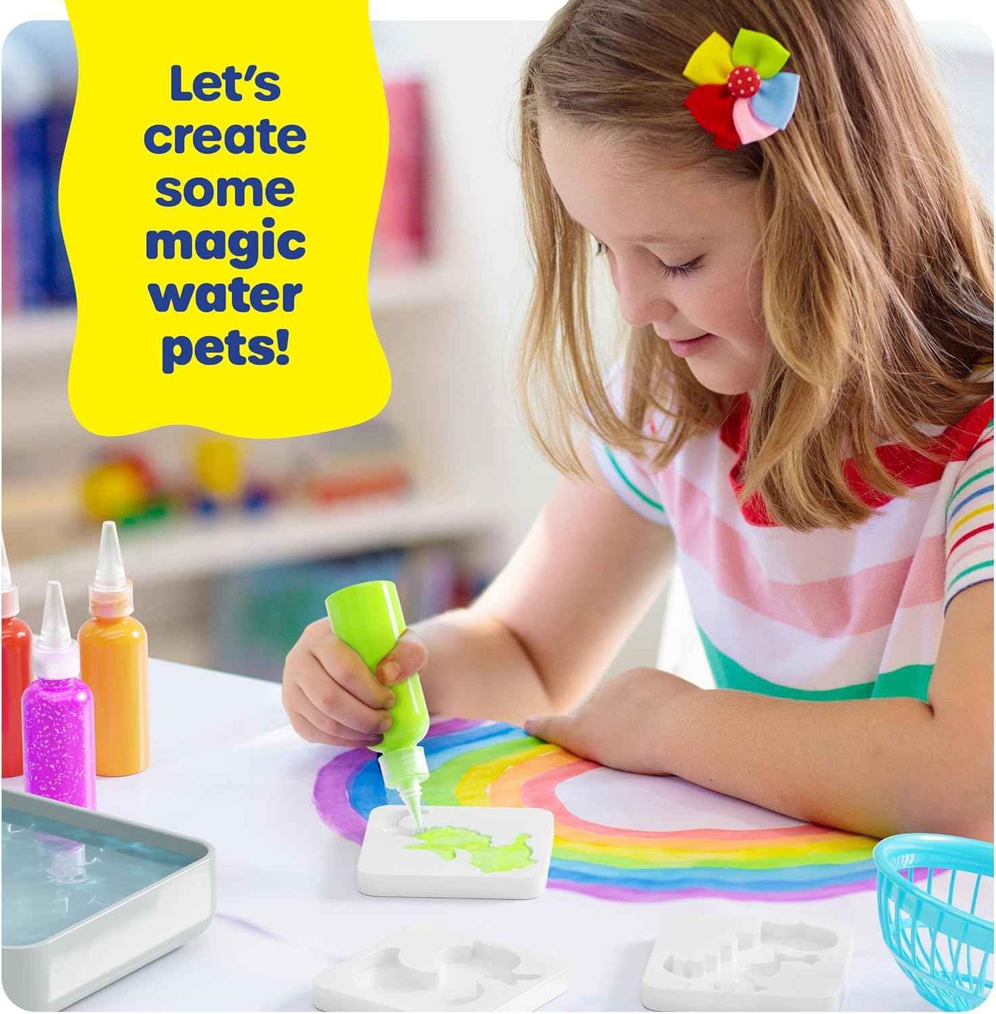 Dan&Darci Aqua Fairy Water Gel Kit for Kids - Magic Elf Toy Kits - Waters Pets - DIY Squishy Maker Set - Craft for Kids - Make Your Own Squishies Toys Crafts for Boys & Girls