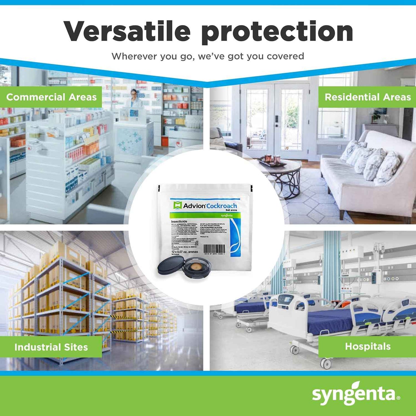 advion 68663 Arena 12ct Bag Cockroach Bait Station, White