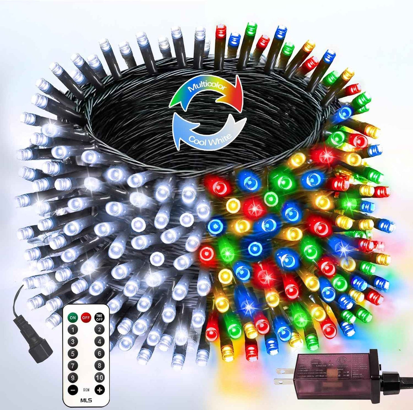 Upgraded 75.8 FT 200 LED Christmas String Lights Outdoor/Indoor, Timer & Memory Function & 8 Modes, Extendable Green Wire Waterproof Fairy String Lights for Xmas Tree Holiday Party Garden (Warm White)