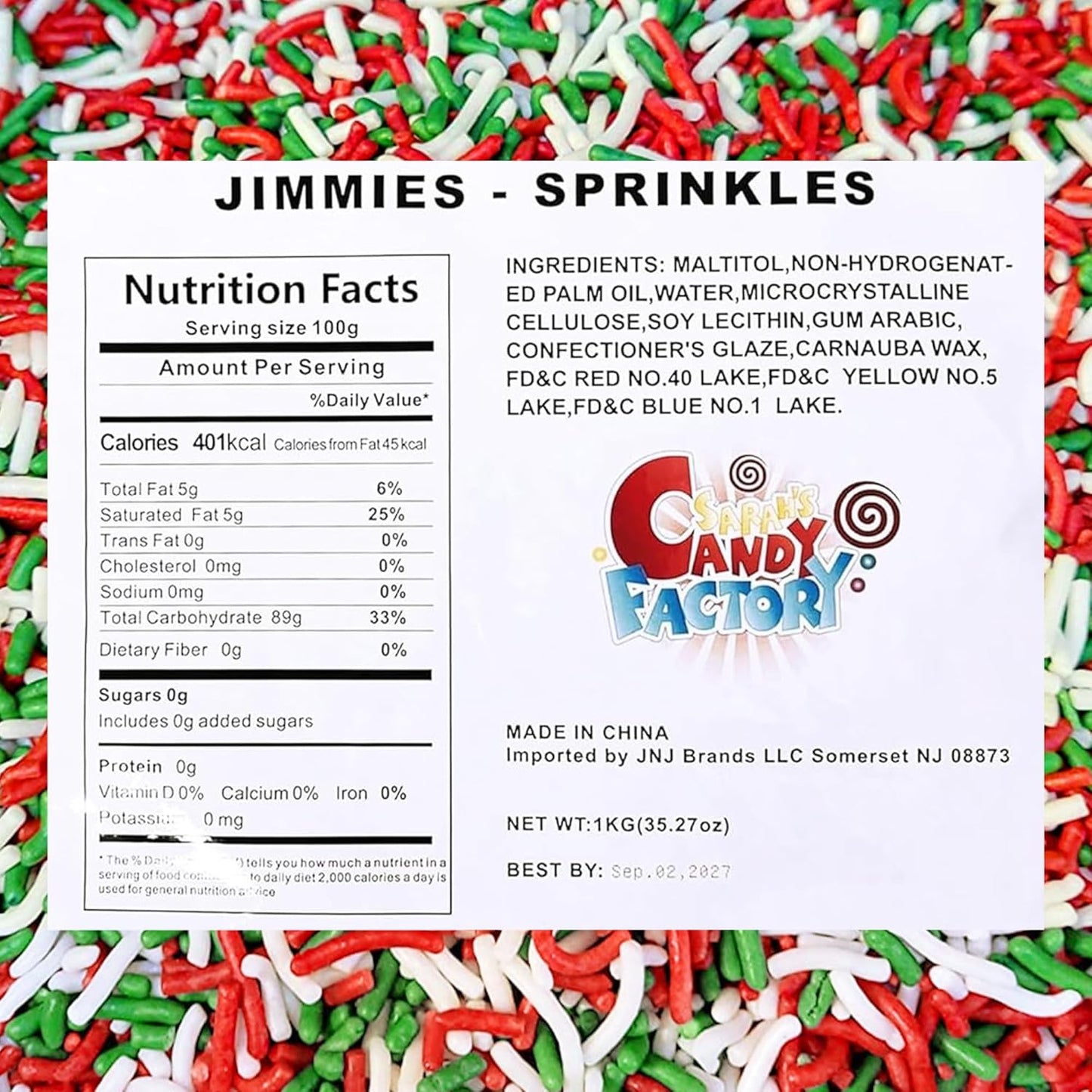 Holiday Sprinkles Set 12 Count 11.85 Oz Different Types in Box, Cake - Cookies Sprinkles For Christmas-Party, Kosher,Jimmies, Stars, Nonpareils and more