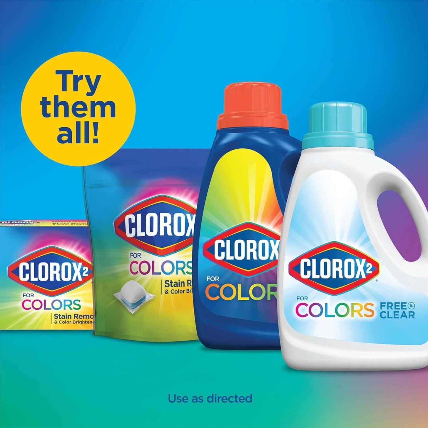 CLOROX 2 for Colors - Stain Remover and Color Brightener Packs, 40 Count (Packaging May Vary)