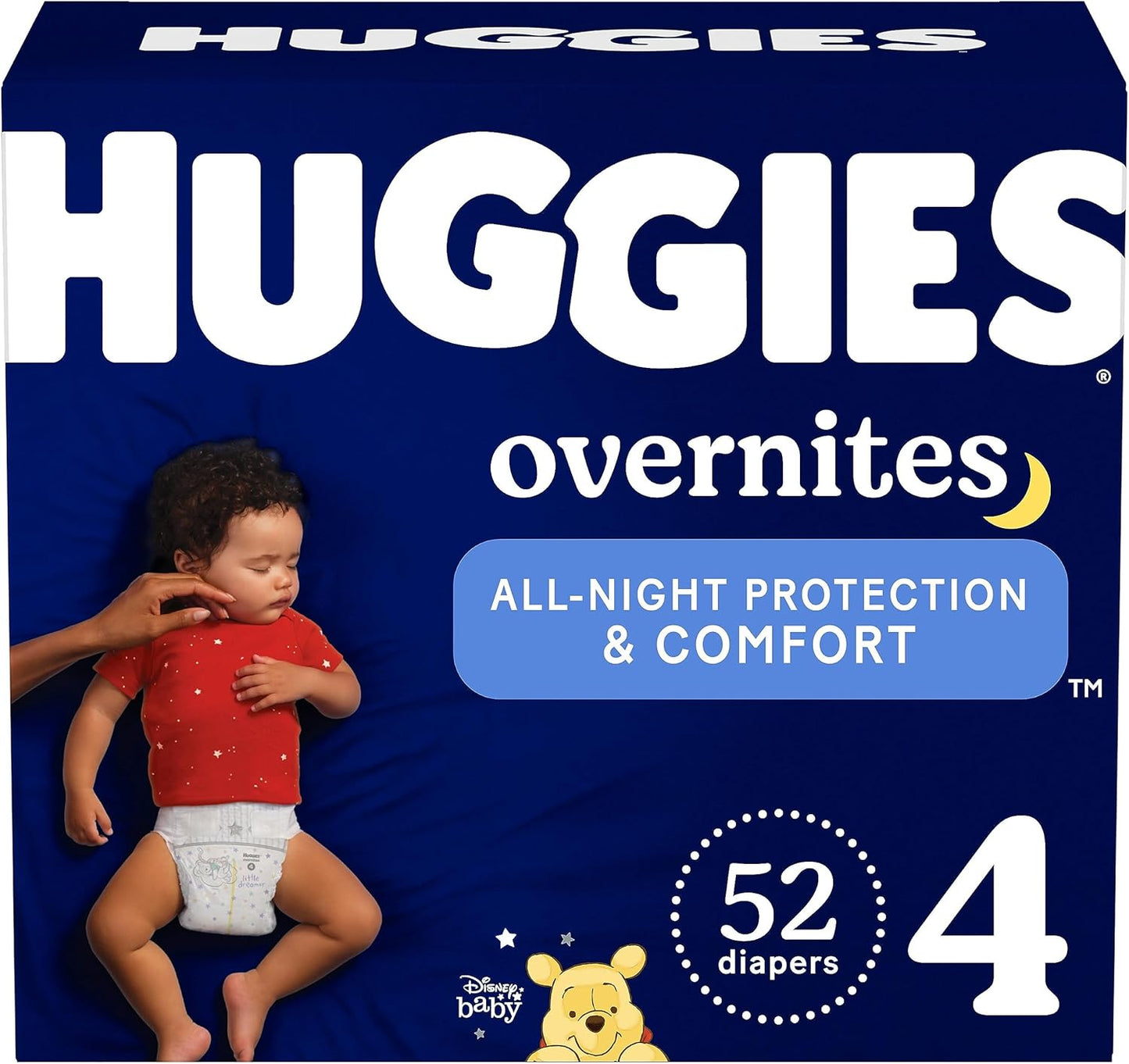 Huggies Overnites Size 5 Overnight Diapers (27+ lbs), 50 Ct, Packaging May Vary