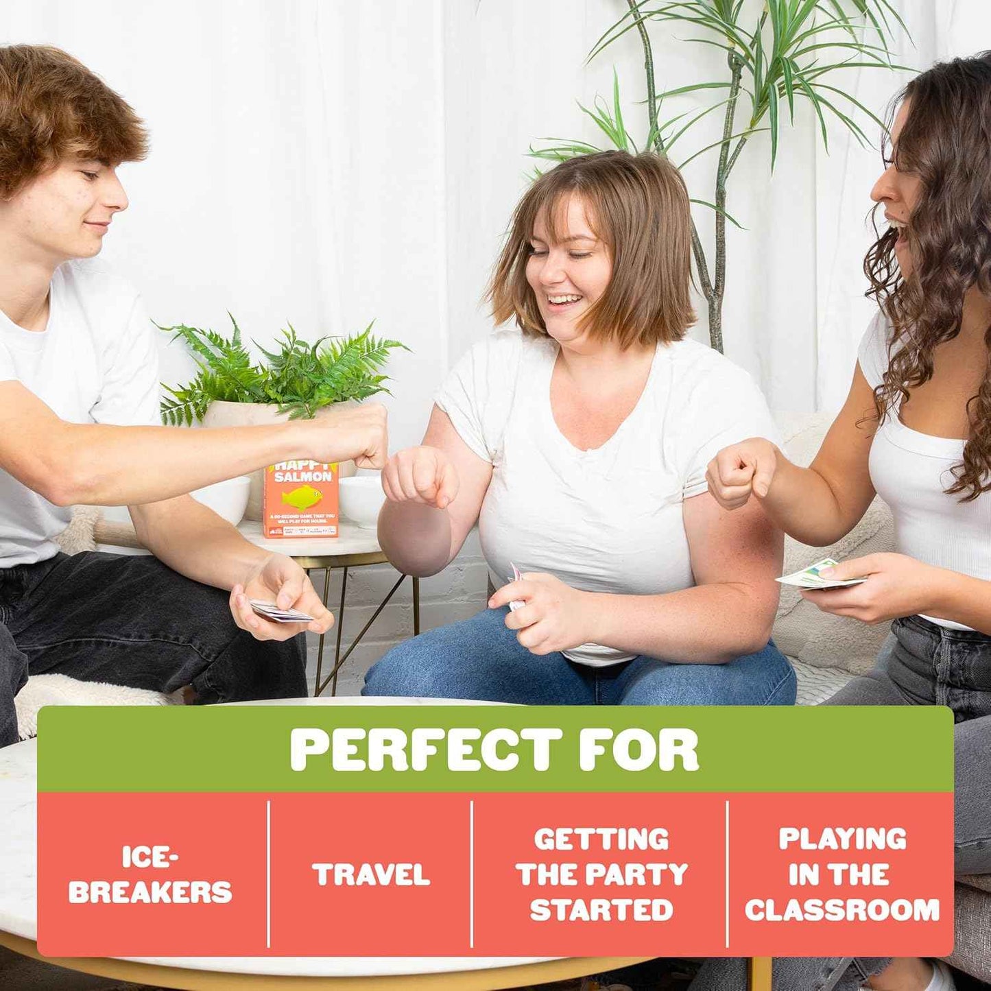 Exploding Kittens Happy Salmon 3-8 Players - Ages 6+ - 90 Second Rounds - Easy to Learn Quick Matching Card Game - Party Game, Family Game Night, Kid and Adult Card Game