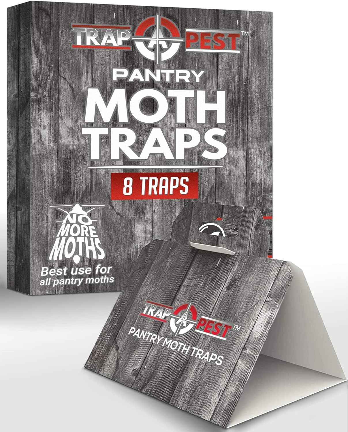 8 Pack Pantry Moth Traps- Safe and Effective for Food and Cupboard- Glue Traps with Pheromones for Pantry Moths
