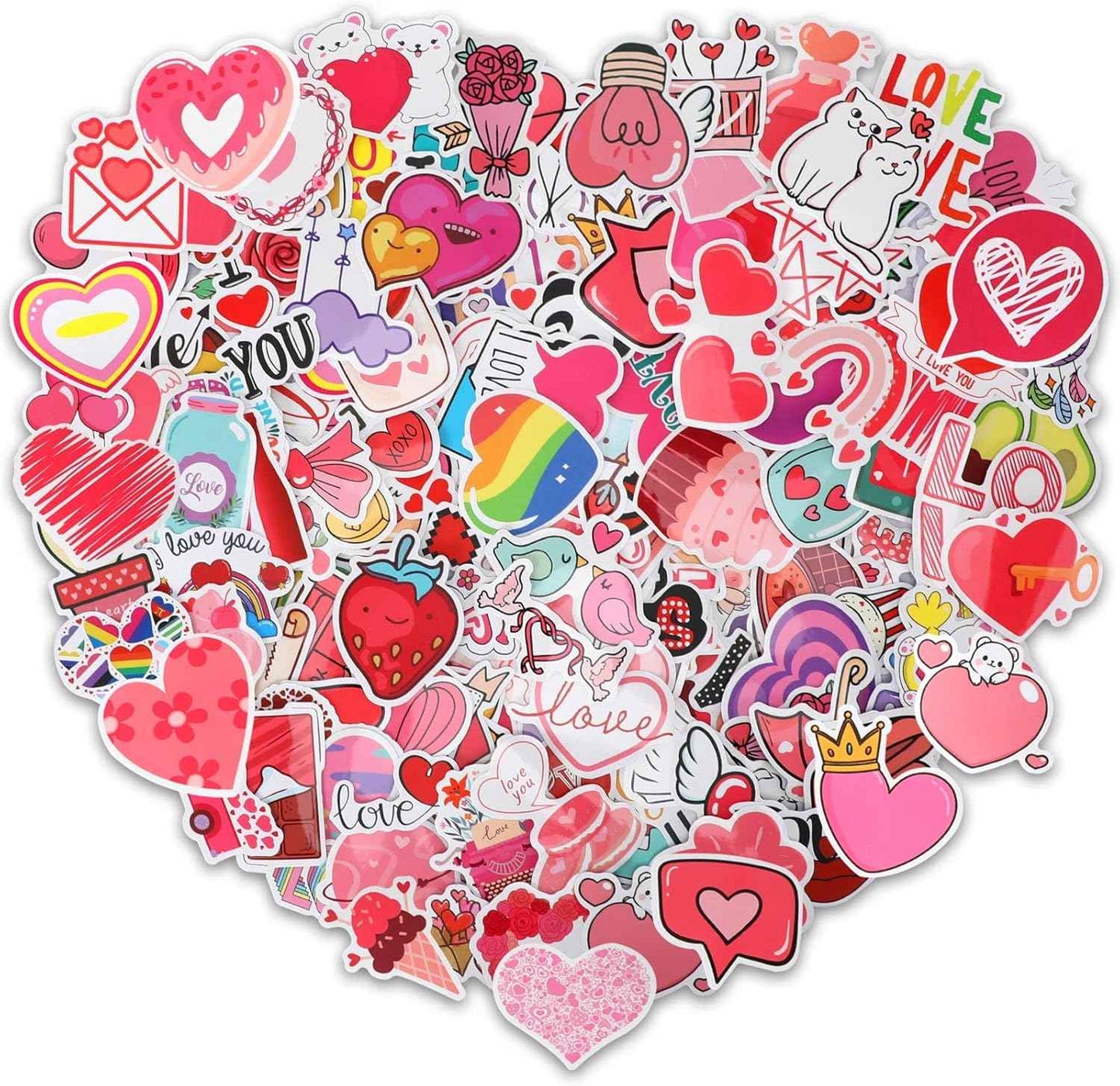 JULBEAR 200PCS Christmas Stickers, Non-Repeating Vinyl Holiday Party Stickers for Water Bottles, Cards, Scrapbooking Crafts Christmas Decorations Party Favors, Christmas Gifts for Kids Teens Adults