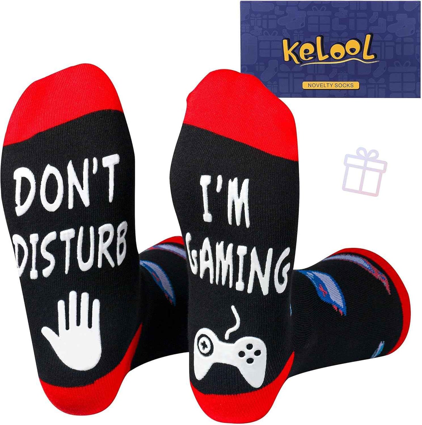 Do Not Disturb I'm Gaming Socks,Men Gifts for Men Teen Boys Dad Him Son Fathers,Valentines Day Mens Gifts for Him Kids