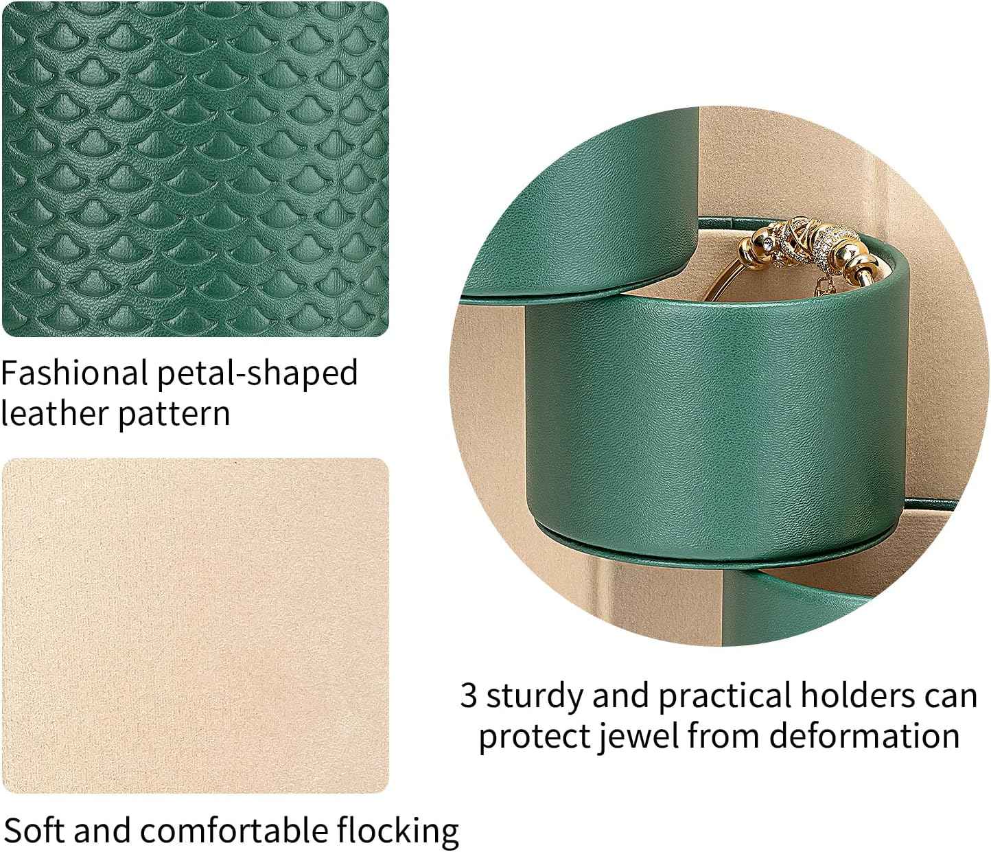 Vlando Wedding Gifts for Women, Travel Jewelry Box, Bridal Shower Gifts, Bridesmaid Gifts for Wedding Day Bride Gifts, Bridesmaid Proposal Gifts, Travel Jewelry Organizer - Green