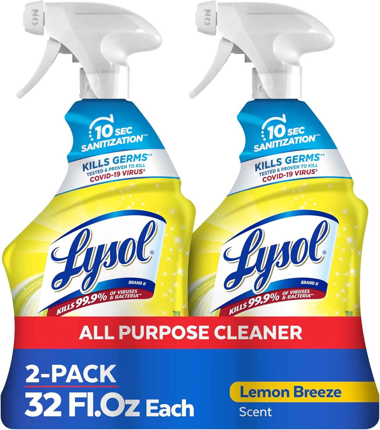 Lysol All Purpose Cleaner Spray, Multi-Purpose Disinfecting Spray, Kitchen & Bathroom Cleaner, Coconut & Sea Minerals Scent, 32 Fl Oz
