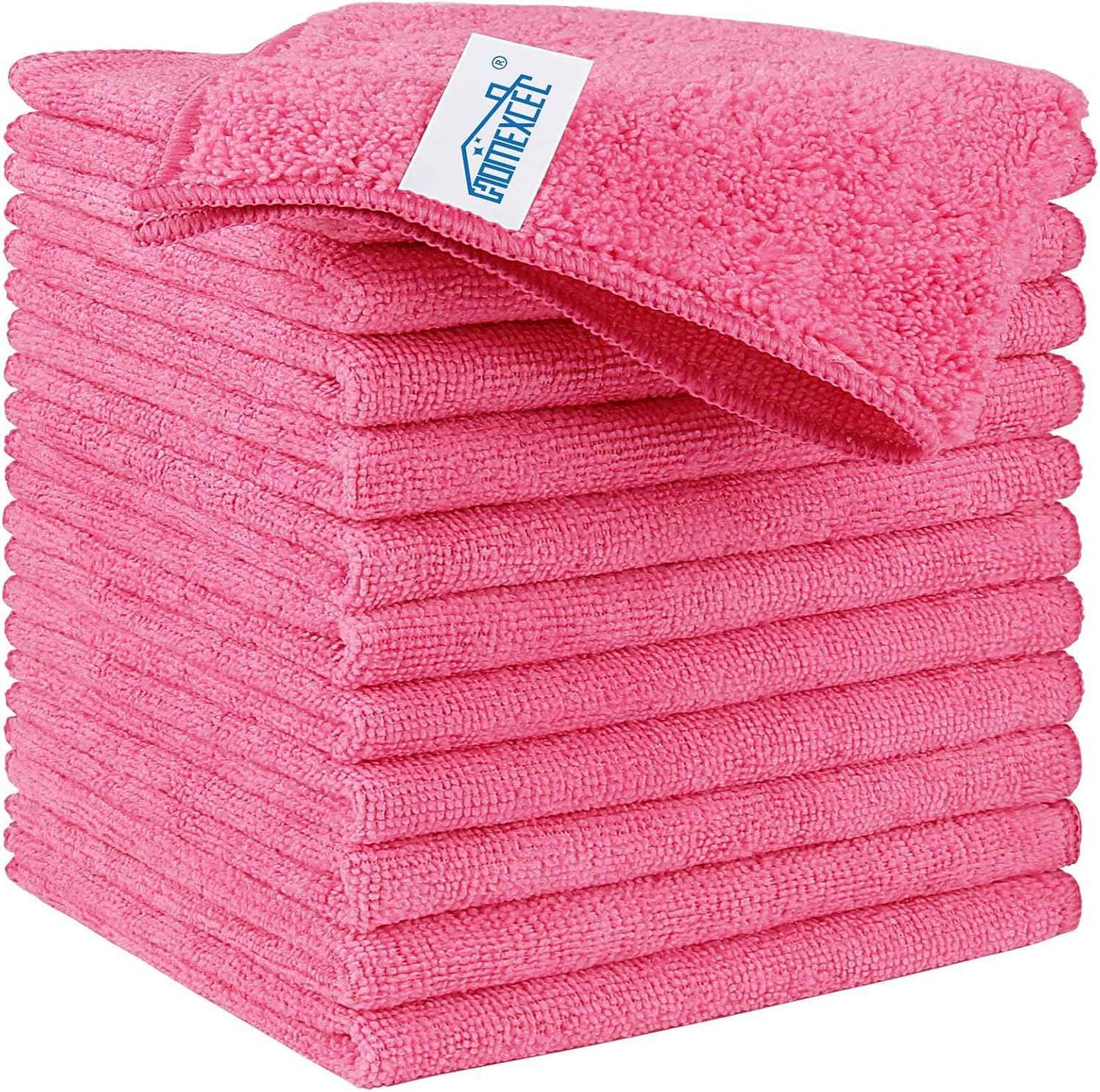 HOMEXCEL Microfiber Cleaning Cloth, Kitchen Towels 12 Pack, Lint Free, Scratch-Free, Highly Absorbent, Reusable Dish Towels for Kitchen and Household