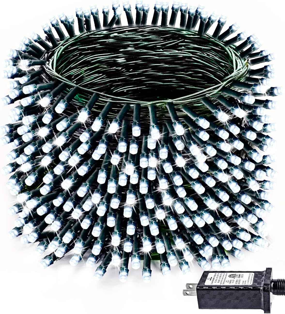 Upgraded 75.8 FT 200 LED Christmas String Lights Outdoor/Indoor, Timer & Memory Function & 8 Modes, Extendable Green Wire Waterproof Fairy String Lights for Xmas Tree Holiday Party Garden (Warm White)