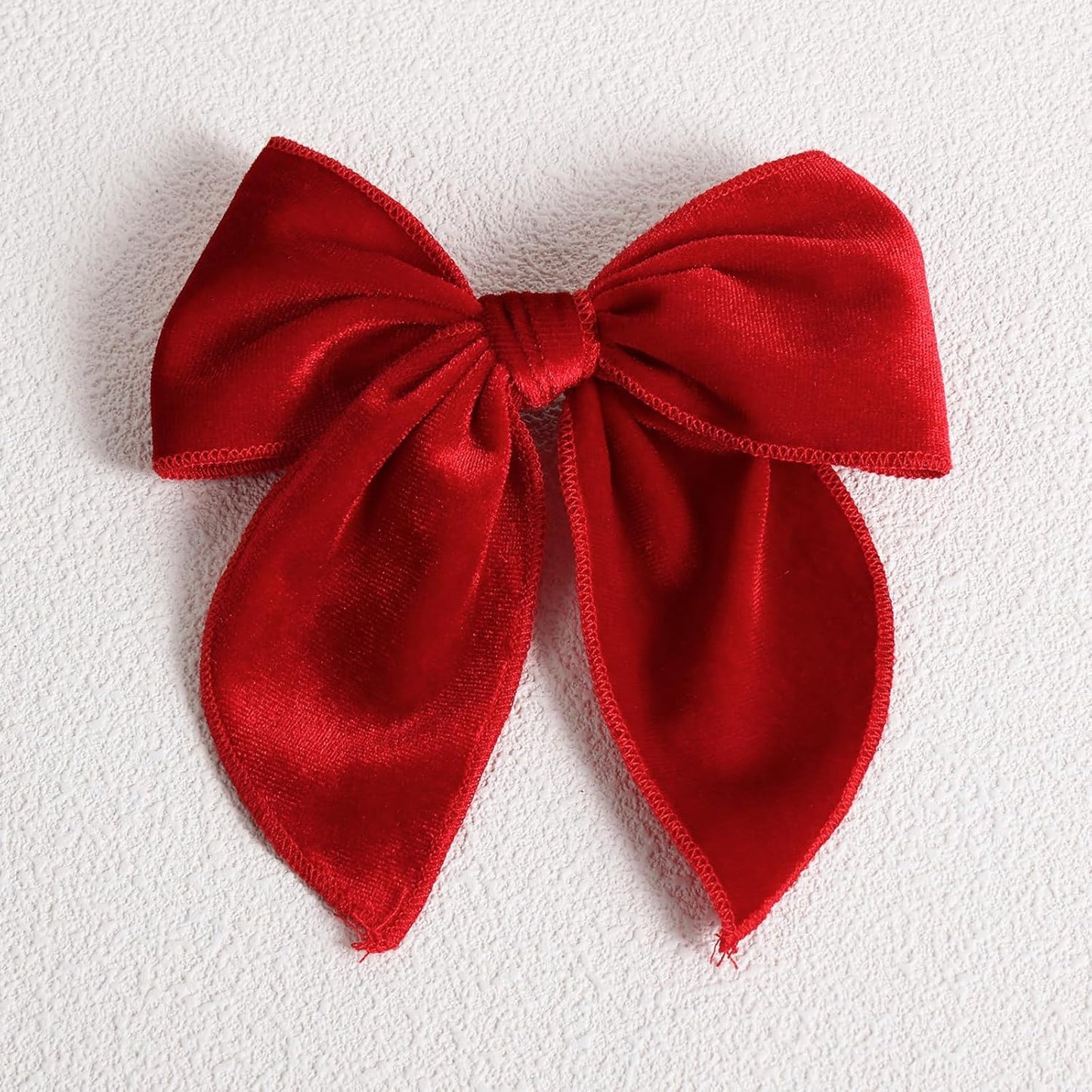 5" Red Christmas Velvet Fable Hair Bows Kids Big Velvet Ribbon Sailor Bow Alligator Clip Cheer Barrettes Hairpins Valentines New Year Gift Accessory for Toddler Teen Baby Girls