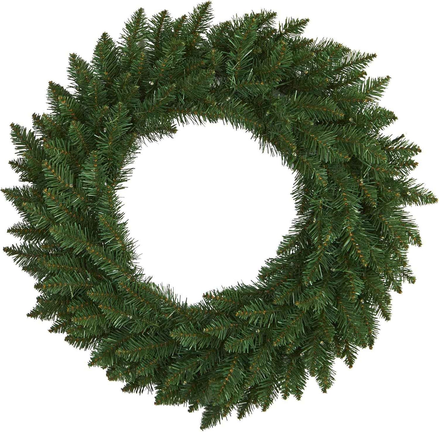 Nearly Natural 24in. Green Pine Artificial Christmas Wreath with 35 Clear LED Lights
