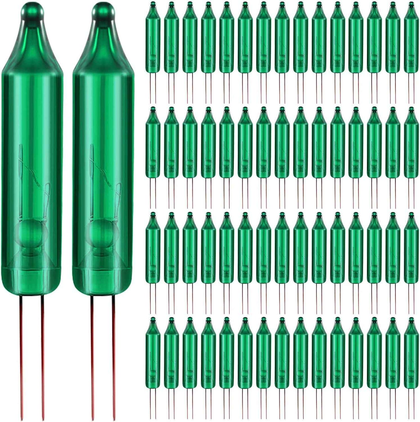 Mudder 100 Pcs Mini Christmas 2.5 Volt Replacement Light Bulbs for Christmas Trees Decorative Light Supplies Indoor Outdoor Xmas Decor, 0.17 Ampere, 0.42 Watt (Clear)