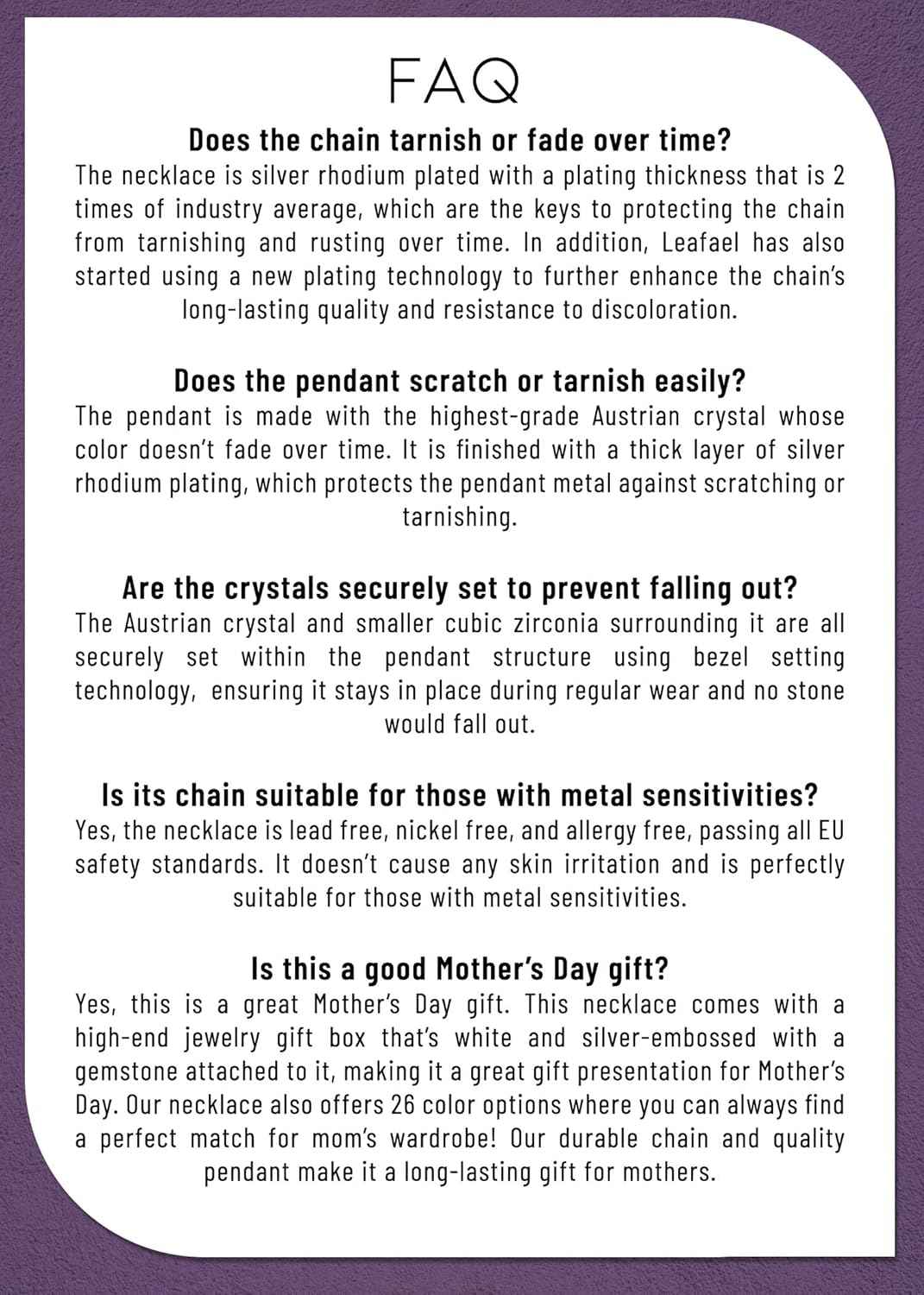 Leafael Valentine's Day Gift Necklaces for Women, Infinity Love Birthstone Heart Crystal Pendant, Birthday Anniversary Jewelry for Wife, Mom, and Her, Silver Plated, 18" + 2" Adjustable Chain | Gifts for Her, Birthday Jewelry, 18 plus 2 inch, Mom, Wife