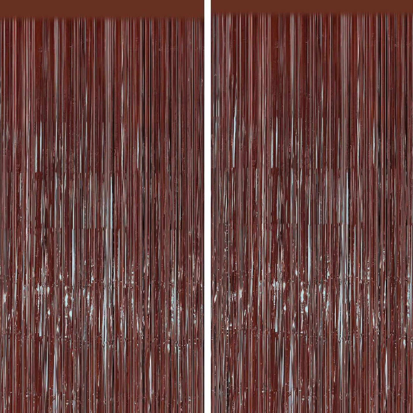 GCB 2Pack Black Metallic Tinsel Foil Fringe Curtains, Black Foil Curtain Backdrop, Photo Booth Props for Birthday Wedding Baby Shower Bachelorette Xmas Celebration Party Decorations Door Streamers