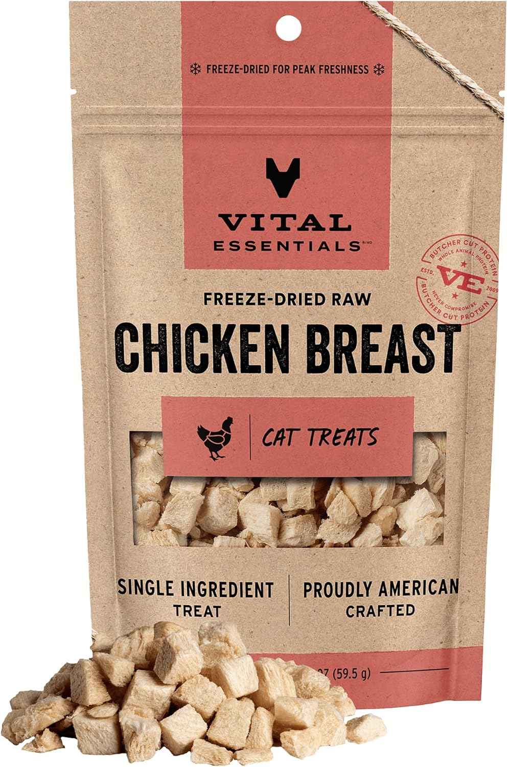 Vital Essentials Minnows Cat Treats, 0.5 oz | Freeze-Dried Raw | Single Ingredient | Grain Free, Gluten Free, Filler Free