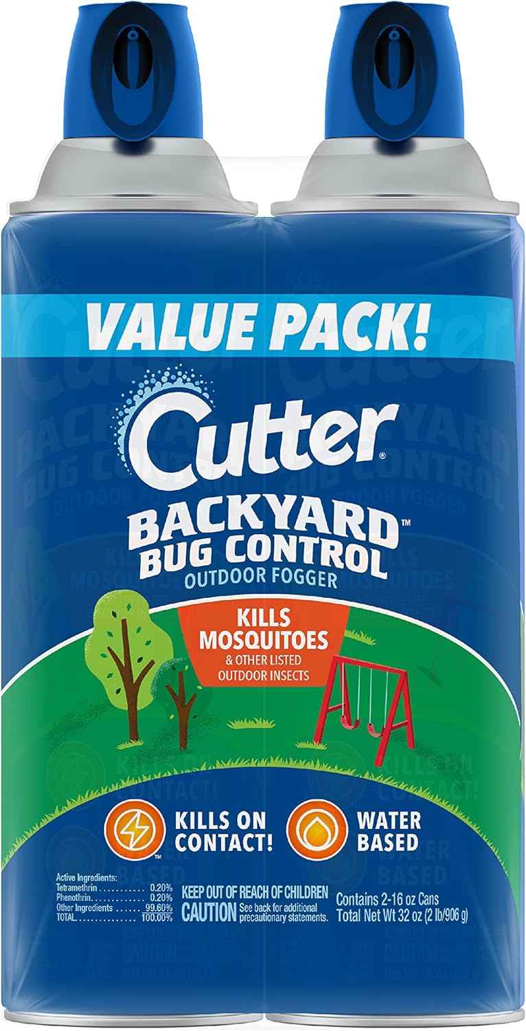Cutter Backyard Bug Control Outdoor Fogger, Kills Mosquitoes, Fleas & Listed Ants, 16 Ounce, 3-Pack