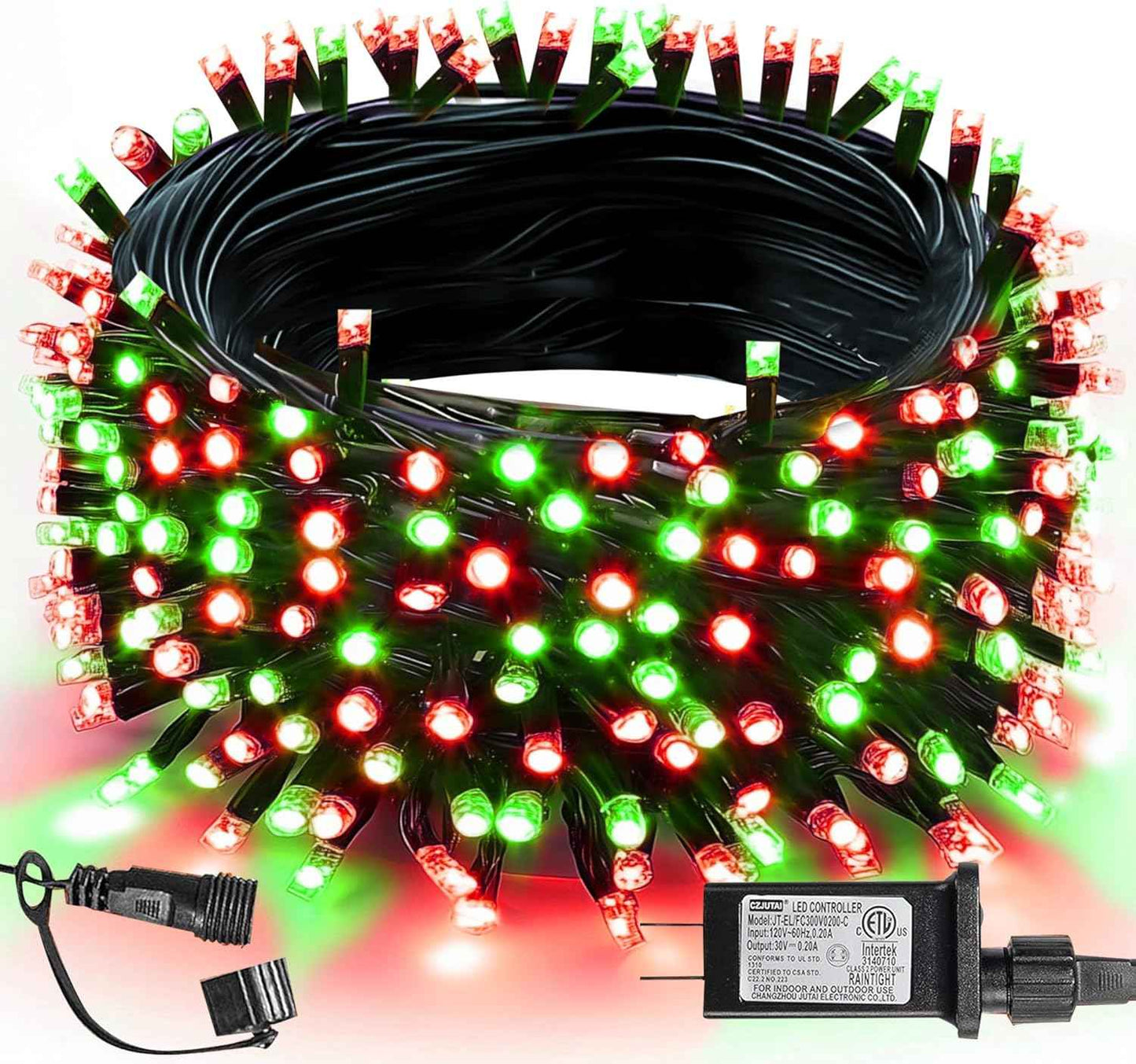 TW SHINE 200 LED Christmas Lights, 66FT Multi-Colored Outdoor Plug-In String Lights with 8 Modes, Waterproof Holiday Décor for Yard, House & Parties