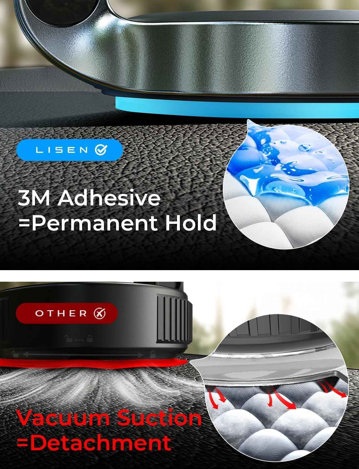 LISEN for MagSafe Car Mount for iPhone 17 PRO MAX, Extra Smal Ultra Magnetic Phone Holder for Car Dashboard, Car Phone Holder, Phone Holders for Your Car, Fit for iPhone17 Pro/Air/Max 16 15 14 13