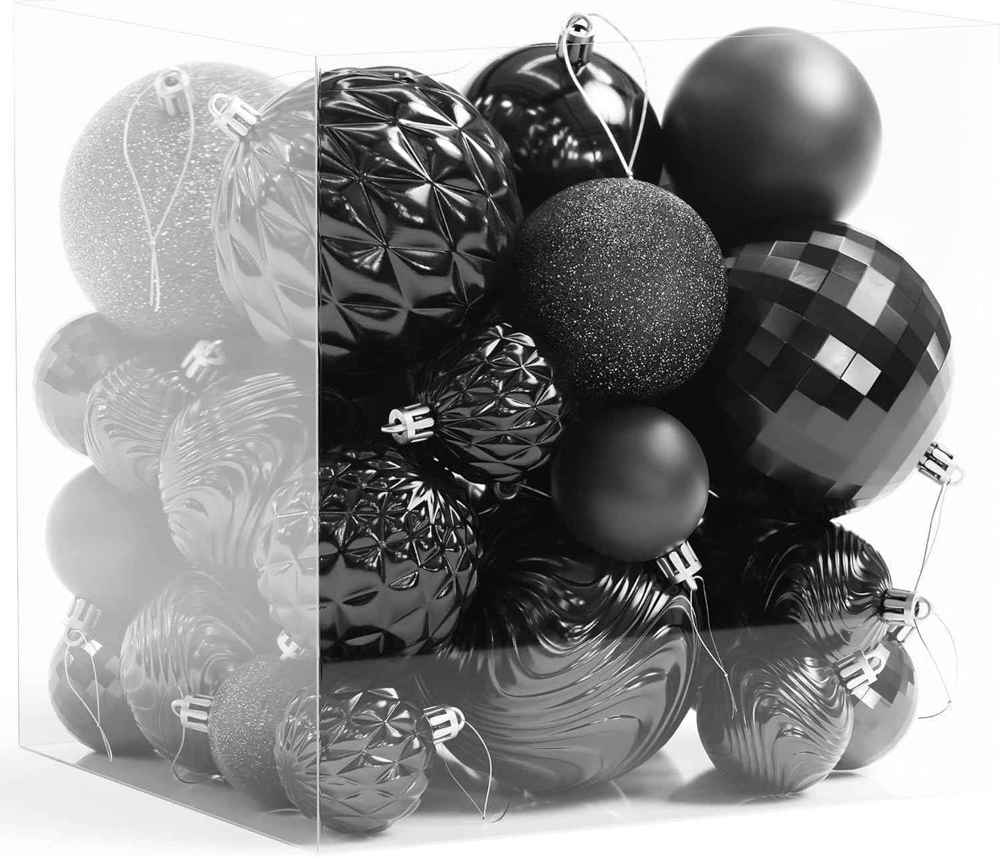 Annecy Christmas Tree Ornaments - 36 PCS Shatterproof Christmas Ball Ornaments Set for Holiday, Wreath & Party Decorations (Multi-Size, Red, Green, Gold)