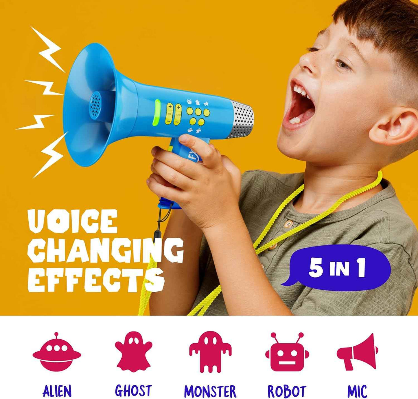 Mini Explorer Voice Changer for Kids for Kids - Voice Changing Device for Boys & Girls Ages 3-8+ Olds Birthday Gifts for 3, 4, 5, 7, 8 Year Old Boy - Toys Gift Ideas for Kid, Toddler
