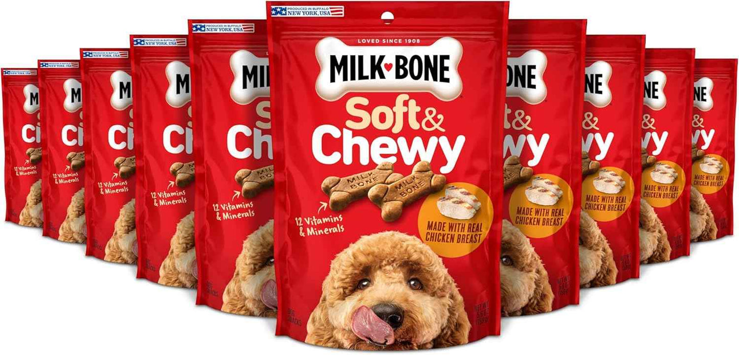 Milk-Bone Soft & Chewy Dog Treats, Beef & Filet Mignon Recipe, 25 Ounce