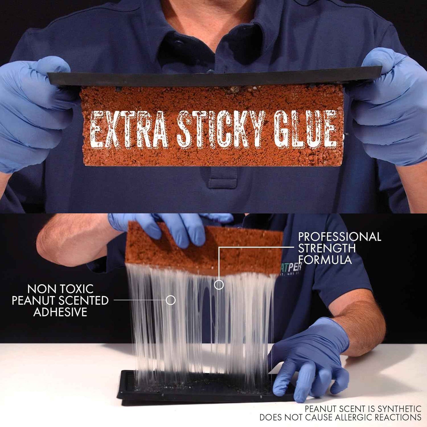 Glue Traps for Mice,Rat,Mouse,Snake,Lizard,Insect. 10 Pack. Extra Strength,Pre-Baited Adhesive.Heavy Duty Plastic Tray.Non-Toxic,Chemical-Free Pest Control for Home. 10Pack